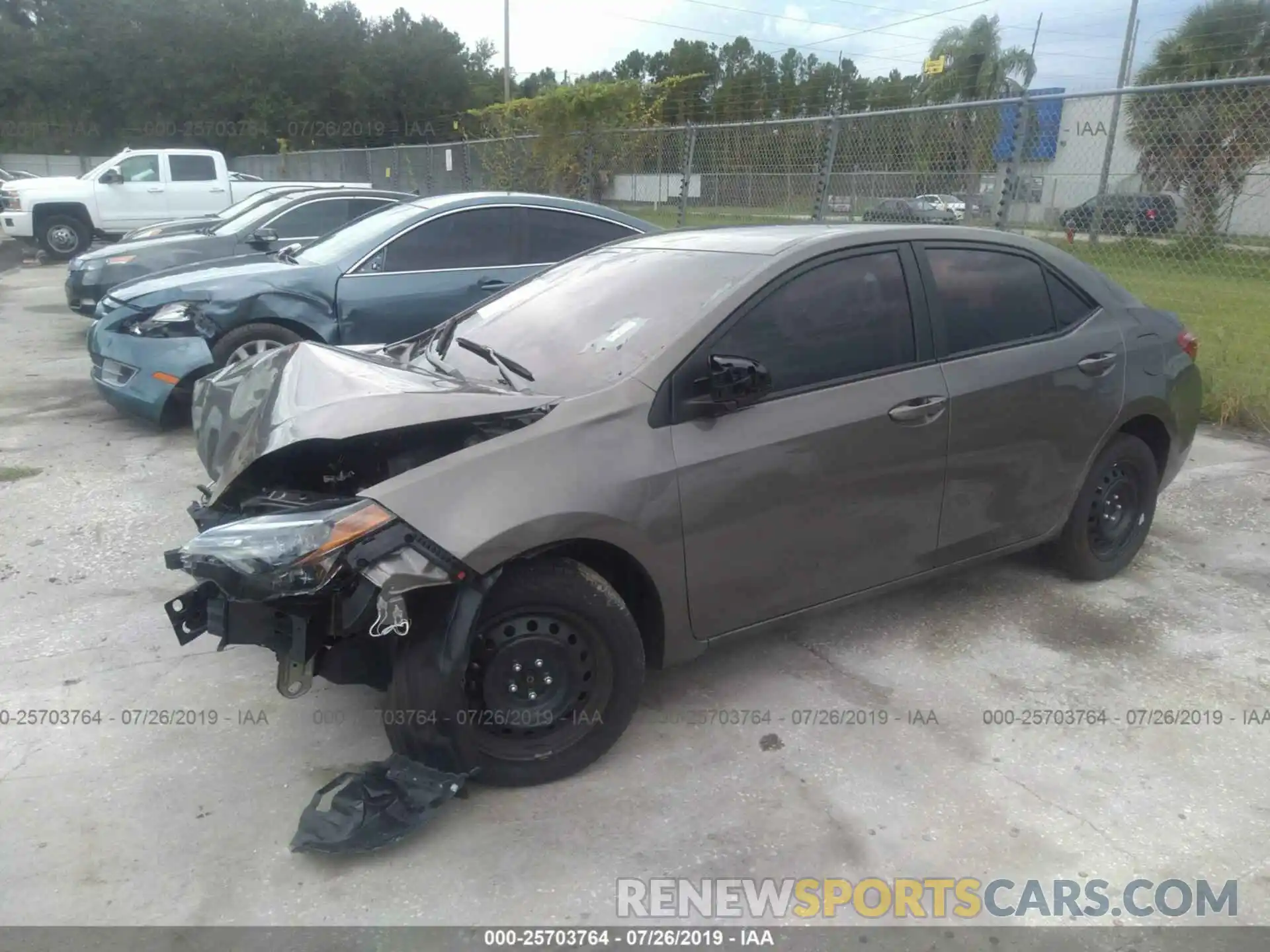 2 Photograph of a damaged car 5YFBURHE6KP927918 TOYOTA COROLLA 2019