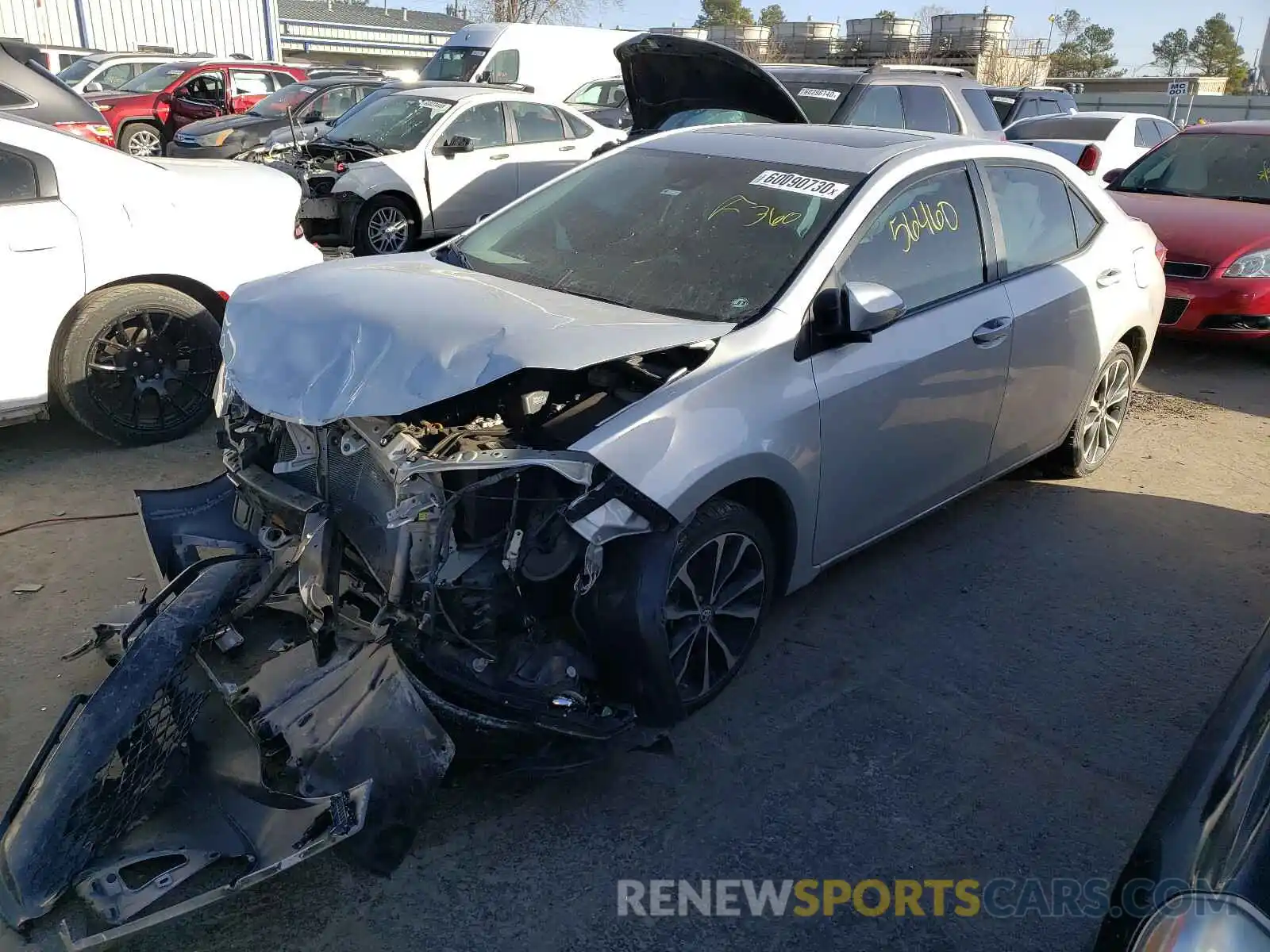 2 Photograph of a damaged car 5YFBURHE6KP927935 TOYOTA COROLLA 2019