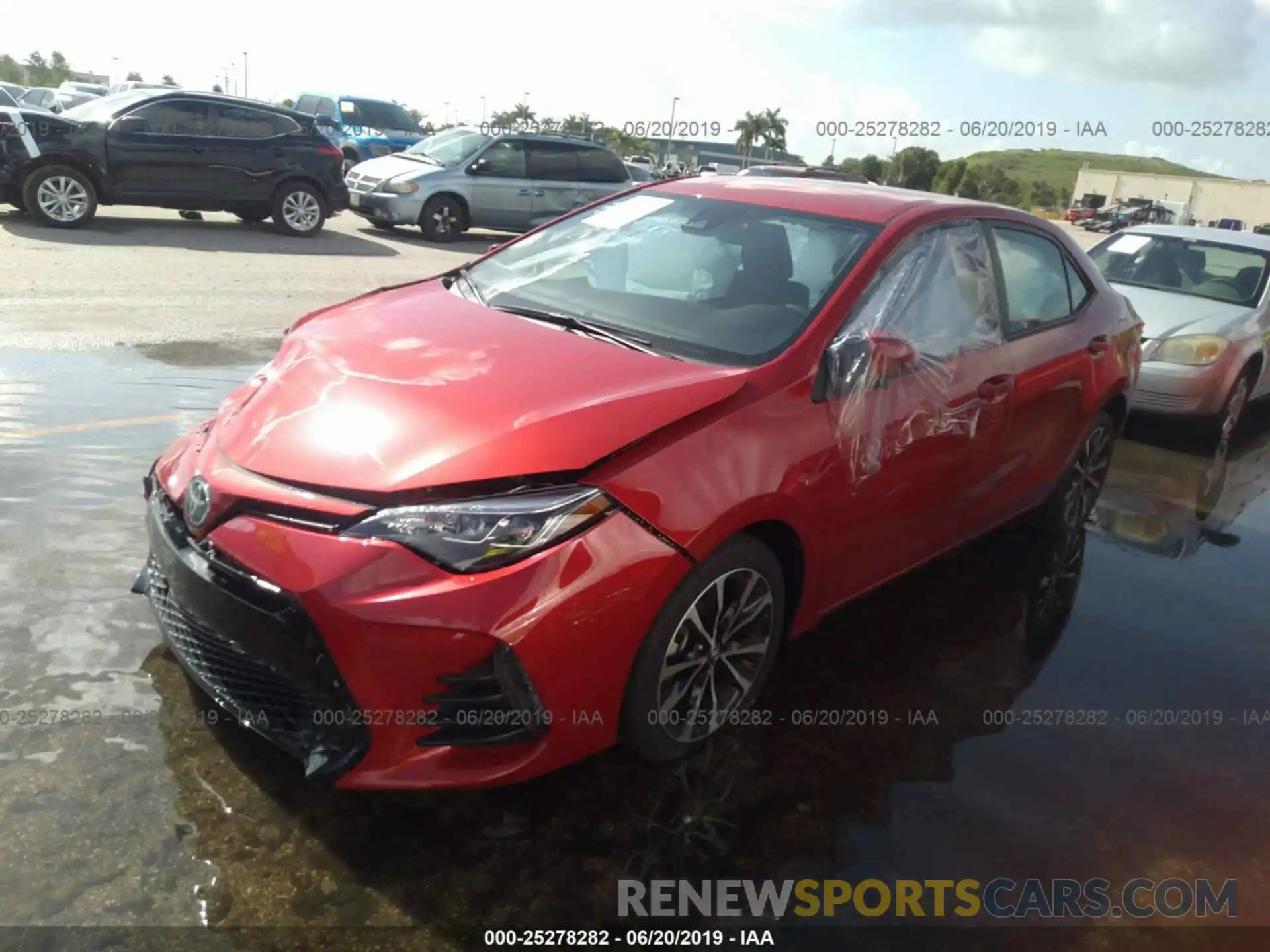 2 Photograph of a damaged car 5YFBURHE6KP928745 TOYOTA COROLLA 2019