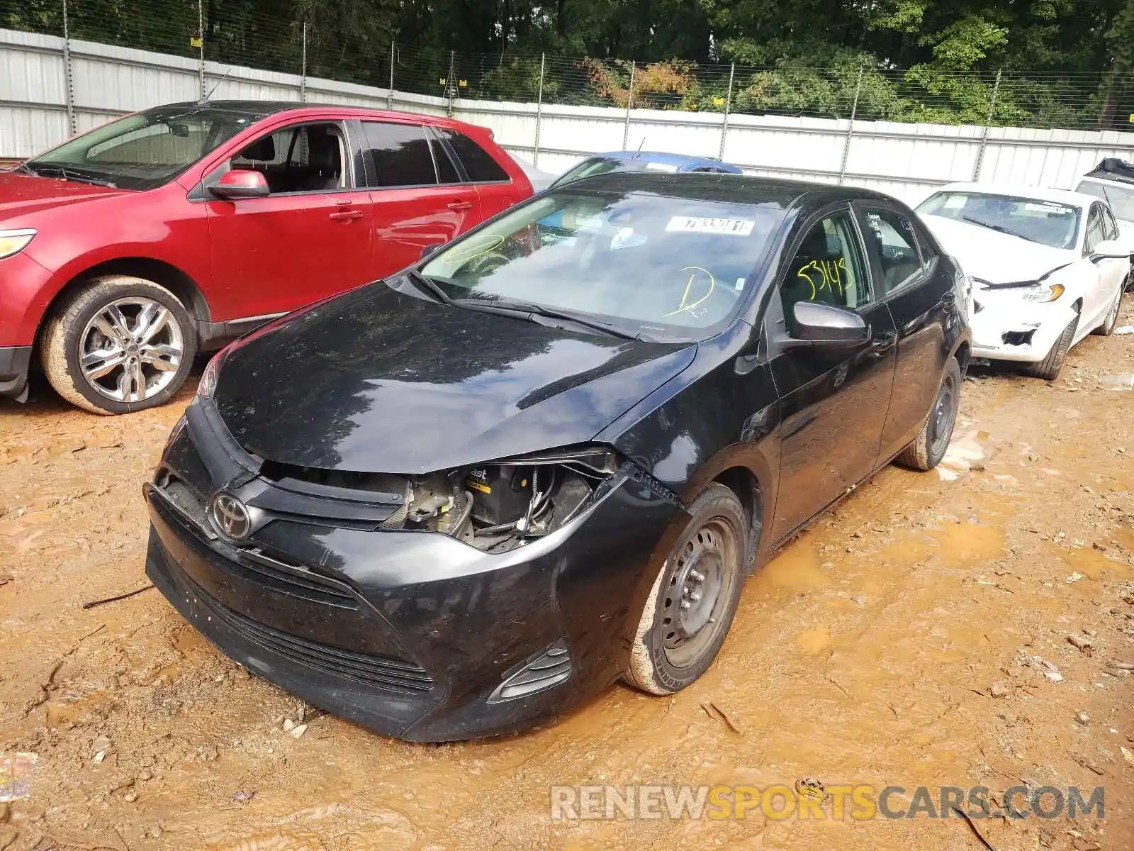 2 Photograph of a damaged car 5YFBURHE6KP928826 TOYOTA COROLLA 2019