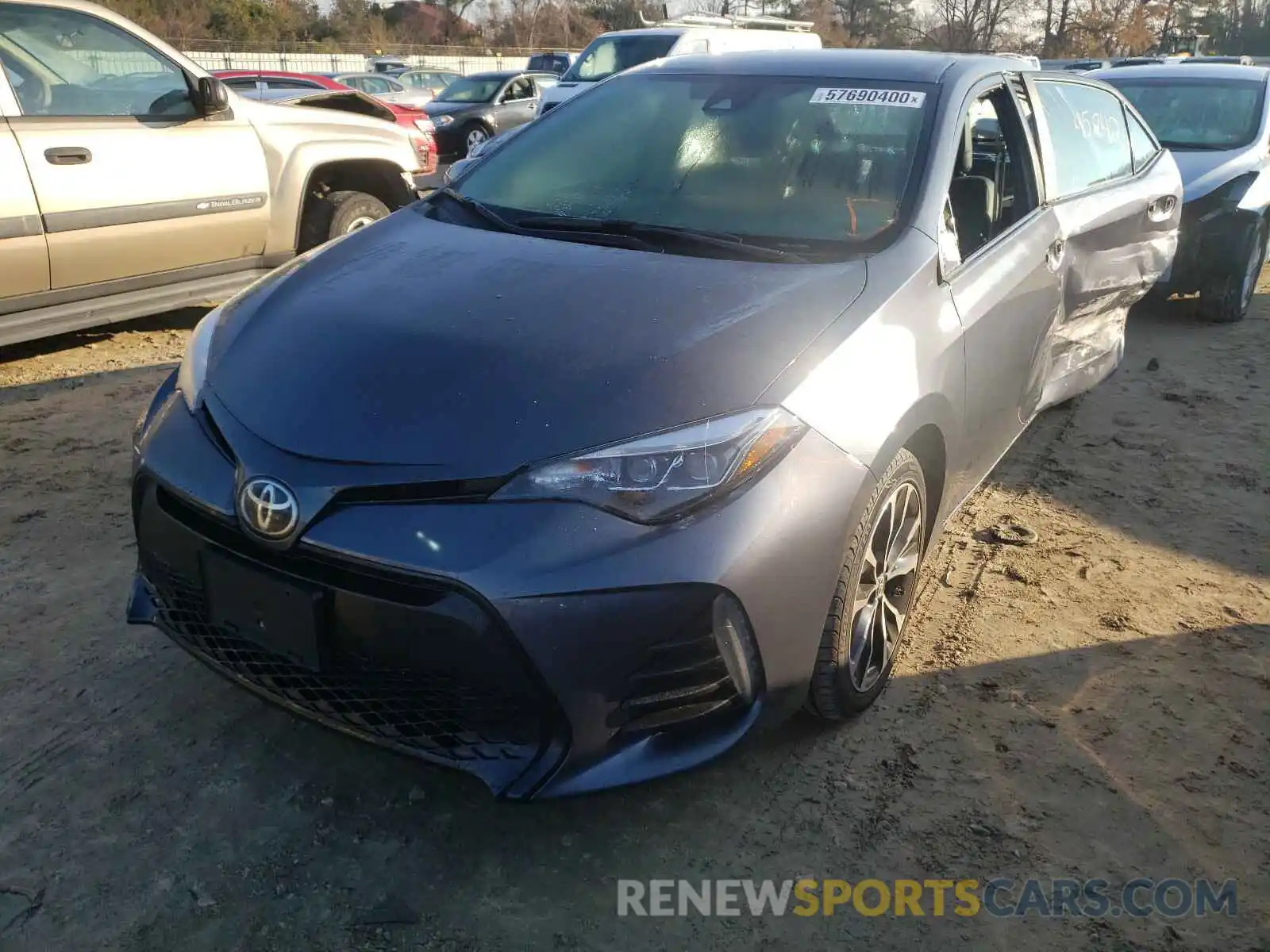 2 Photograph of a damaged car 5YFBURHE6KP928955 TOYOTA COROLLA 2019