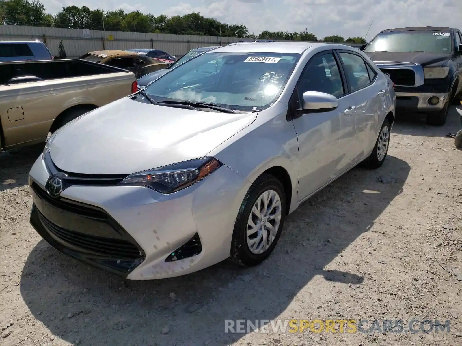 2 Photograph of a damaged car 5YFBURHE6KP929149 TOYOTA COROLLA 2019