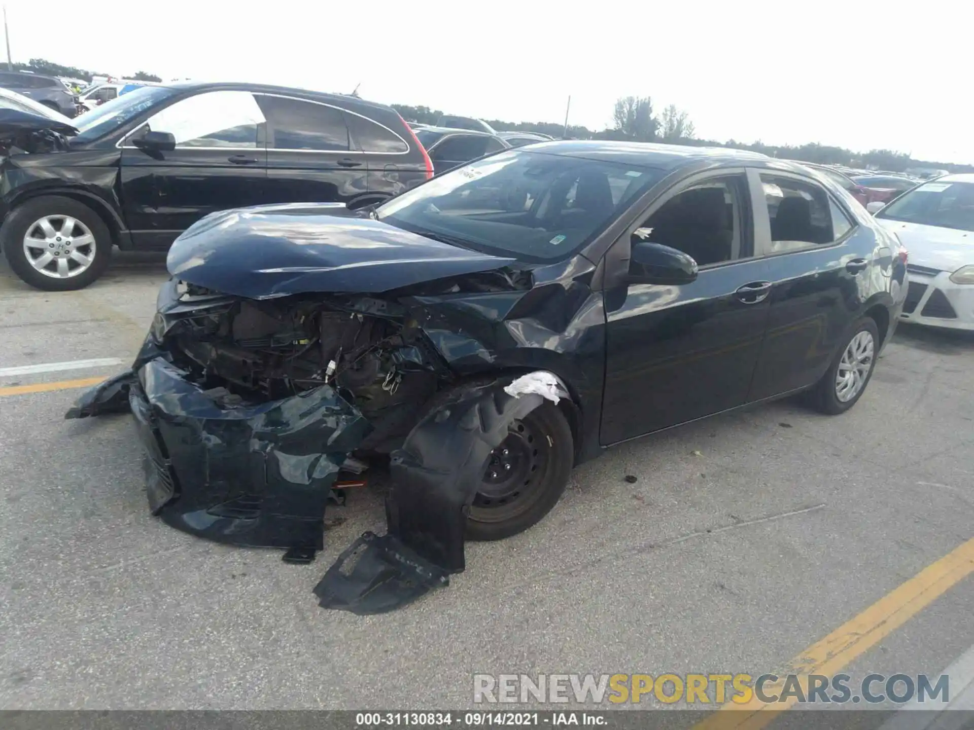 2 Photograph of a damaged car 5YFBURHE6KP930429 TOYOTA COROLLA 2019