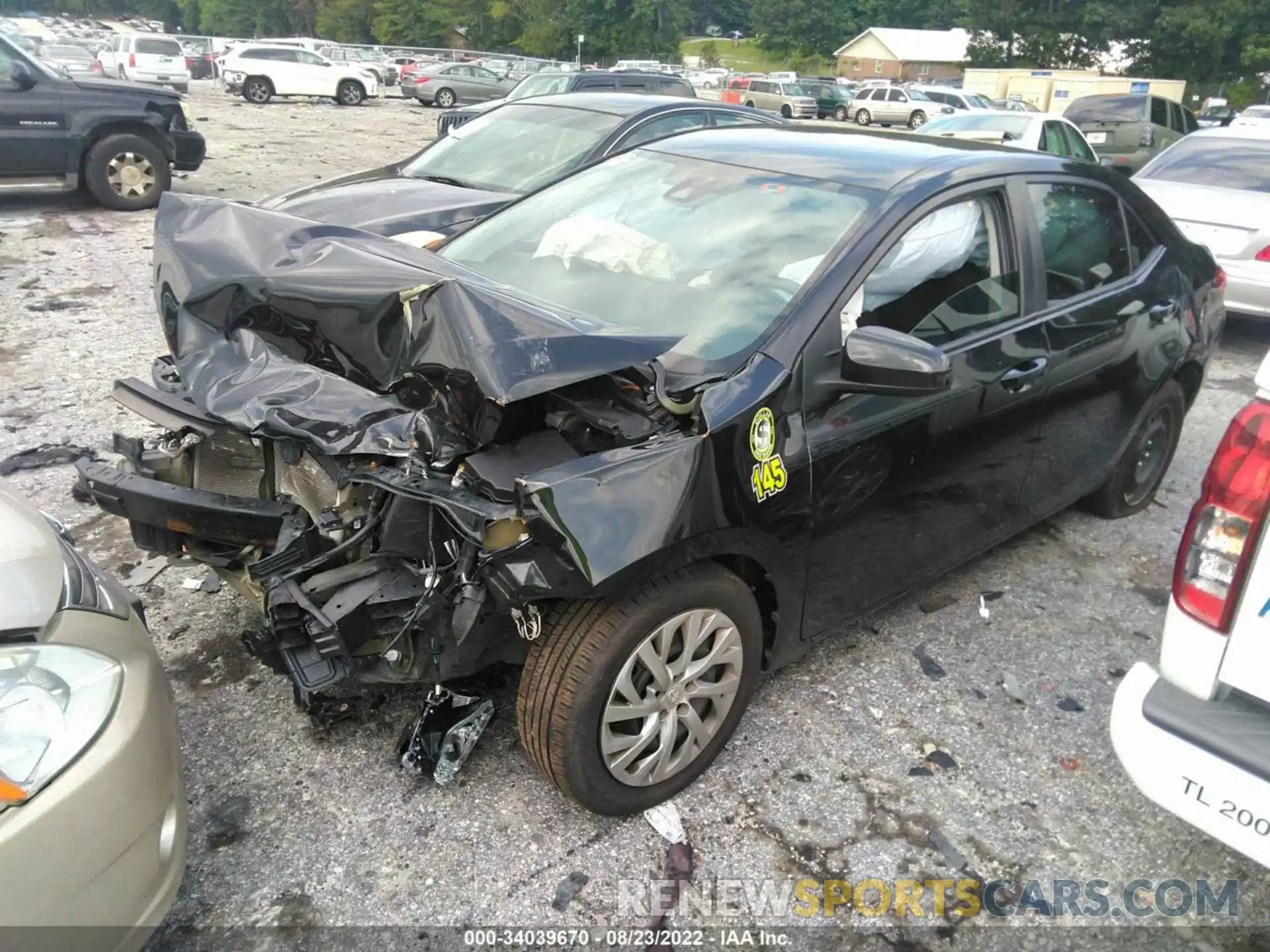 2 Photograph of a damaged car 5YFBURHE6KP930477 TOYOTA COROLLA 2019