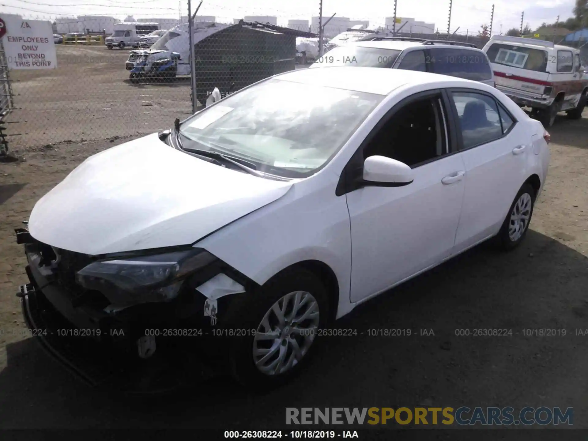 2 Photograph of a damaged car 5YFBURHE6KP931497 TOYOTA COROLLA 2019