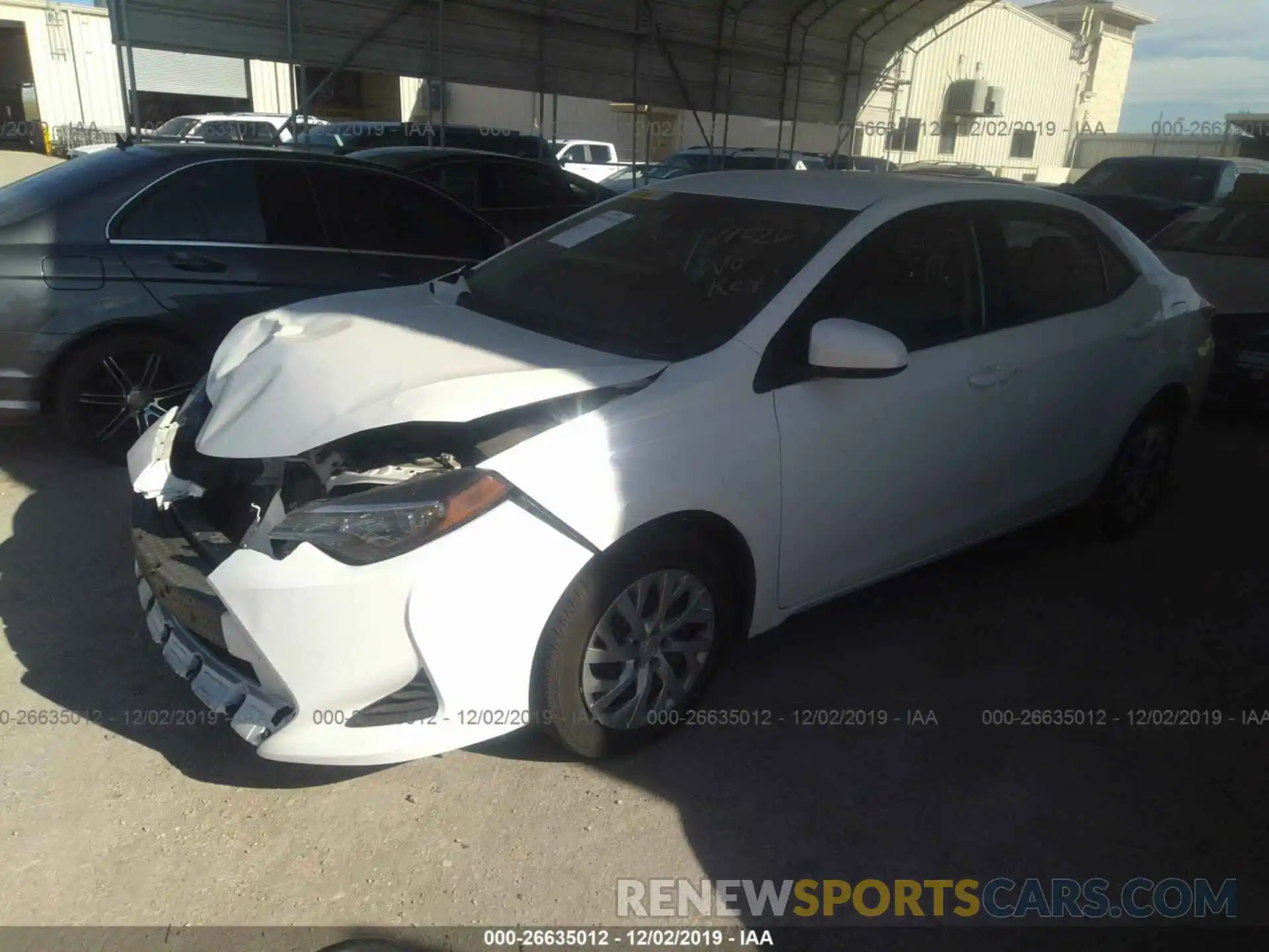 2 Photograph of a damaged car 5YFBURHE6KP931547 TOYOTA COROLLA 2019