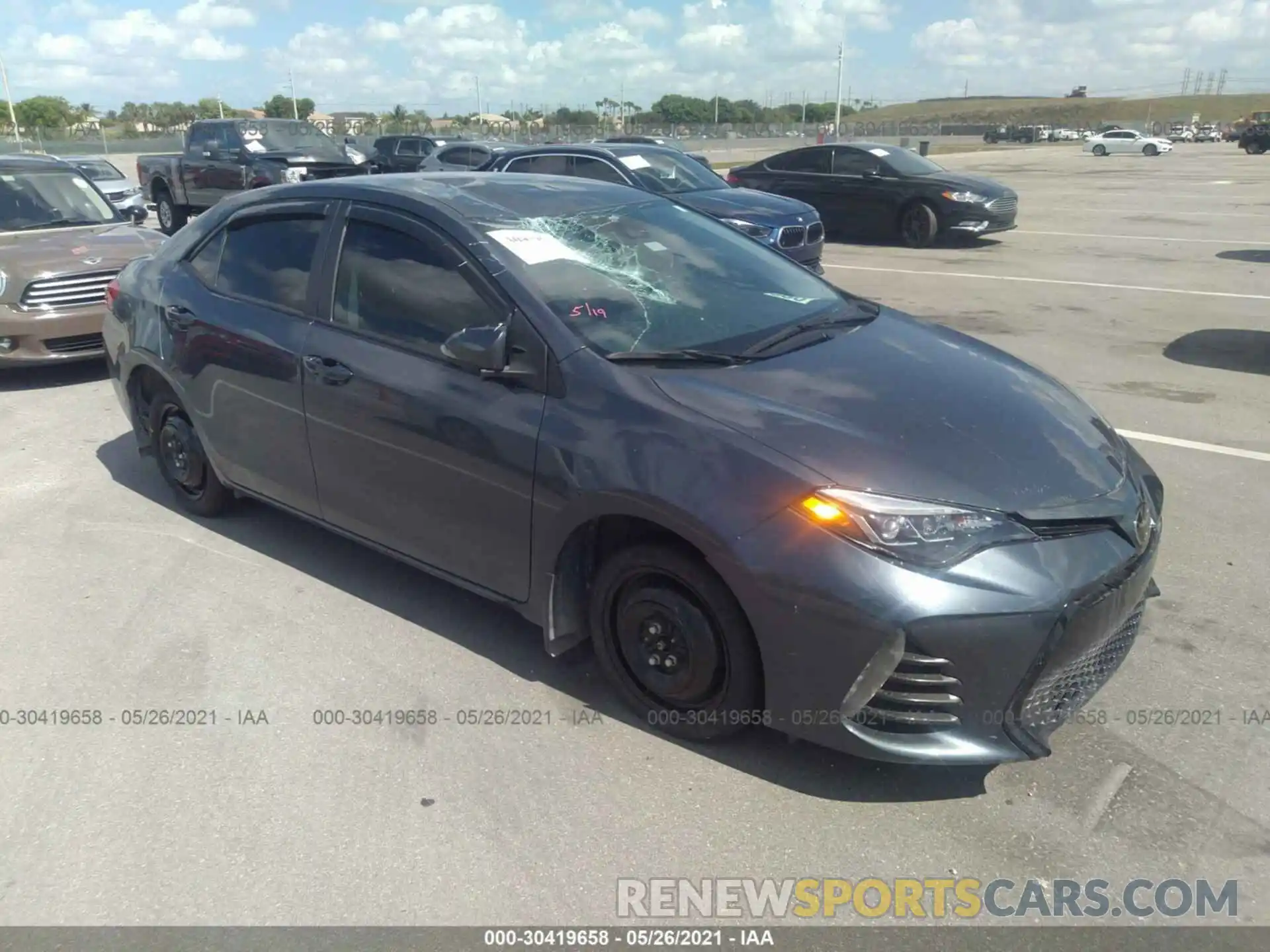 1 Photograph of a damaged car 5YFBURHE6KP931600 TOYOTA COROLLA 2019