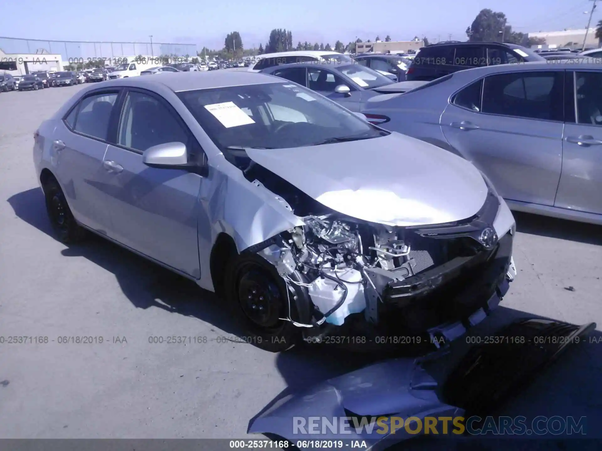 1 Photograph of a damaged car 5YFBURHE6KP932214 TOYOTA COROLLA 2019