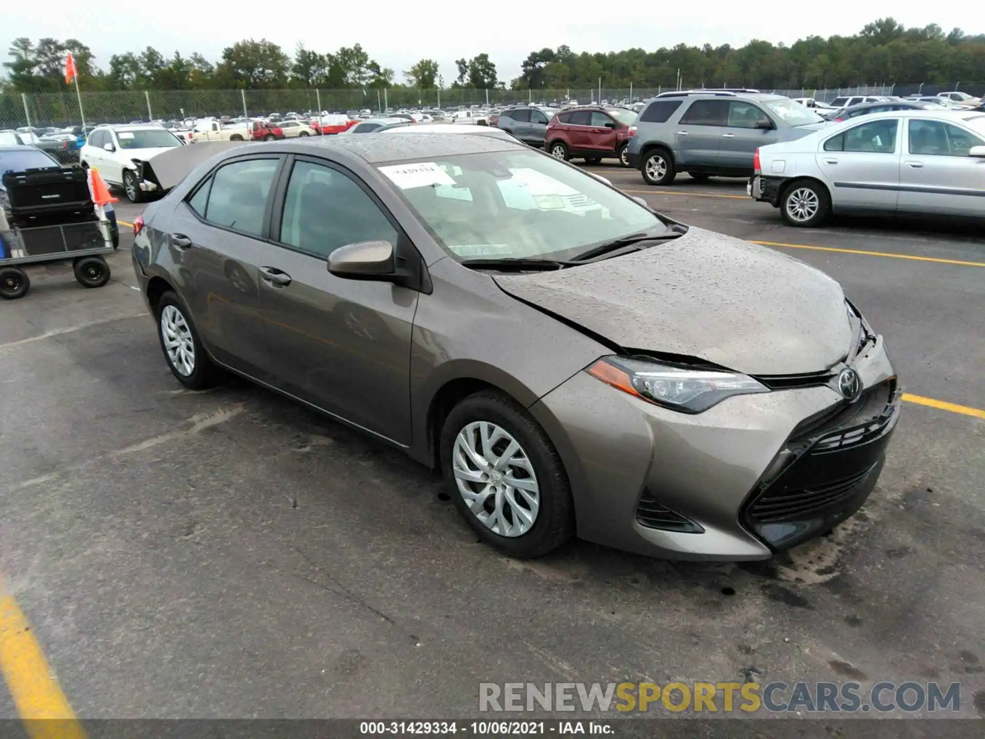 1 Photograph of a damaged car 5YFBURHE6KP932293 TOYOTA COROLLA 2019