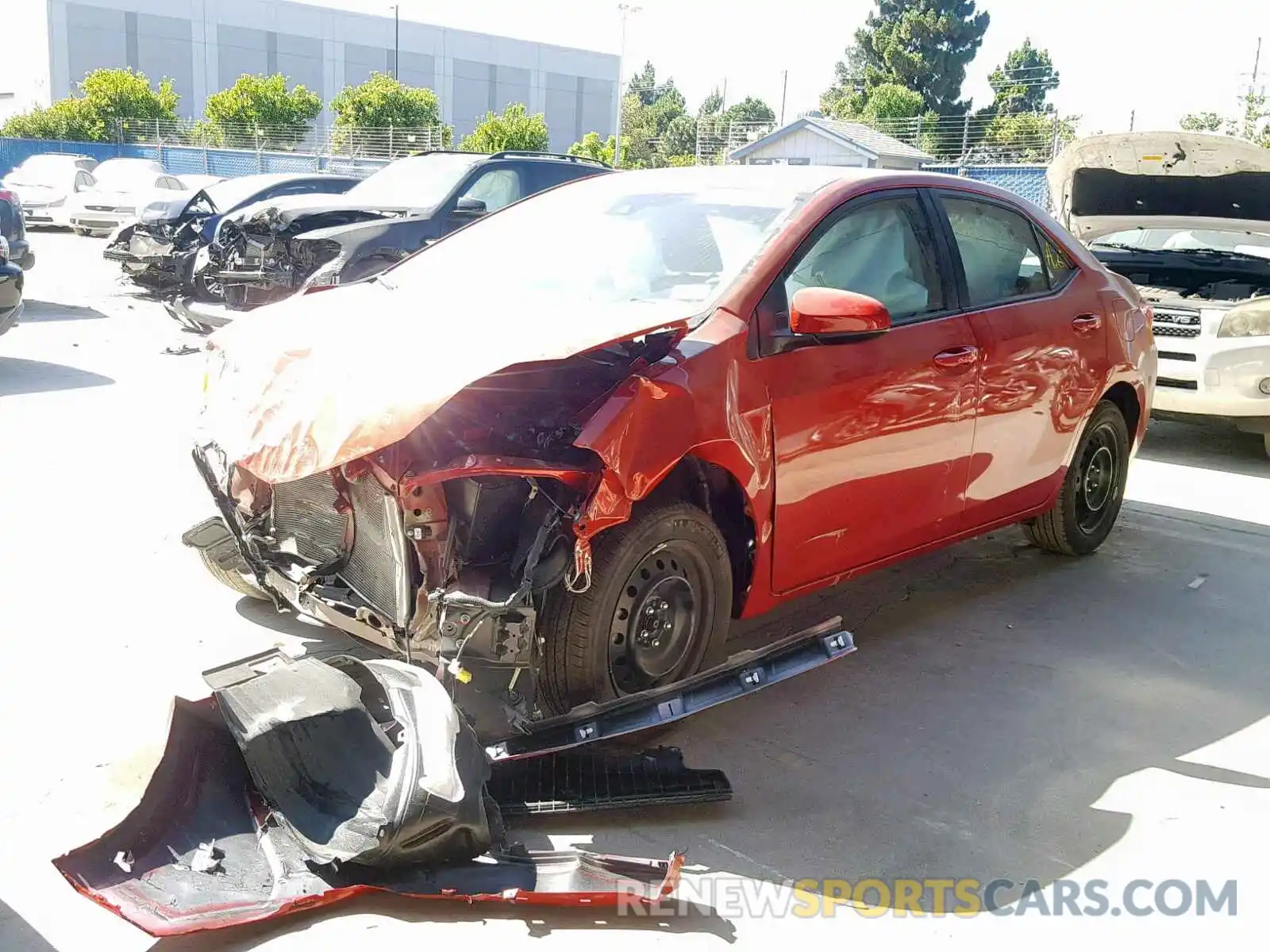 2 Photograph of a damaged car 5YFBURHE6KP933105 TOYOTA COROLLA 2019