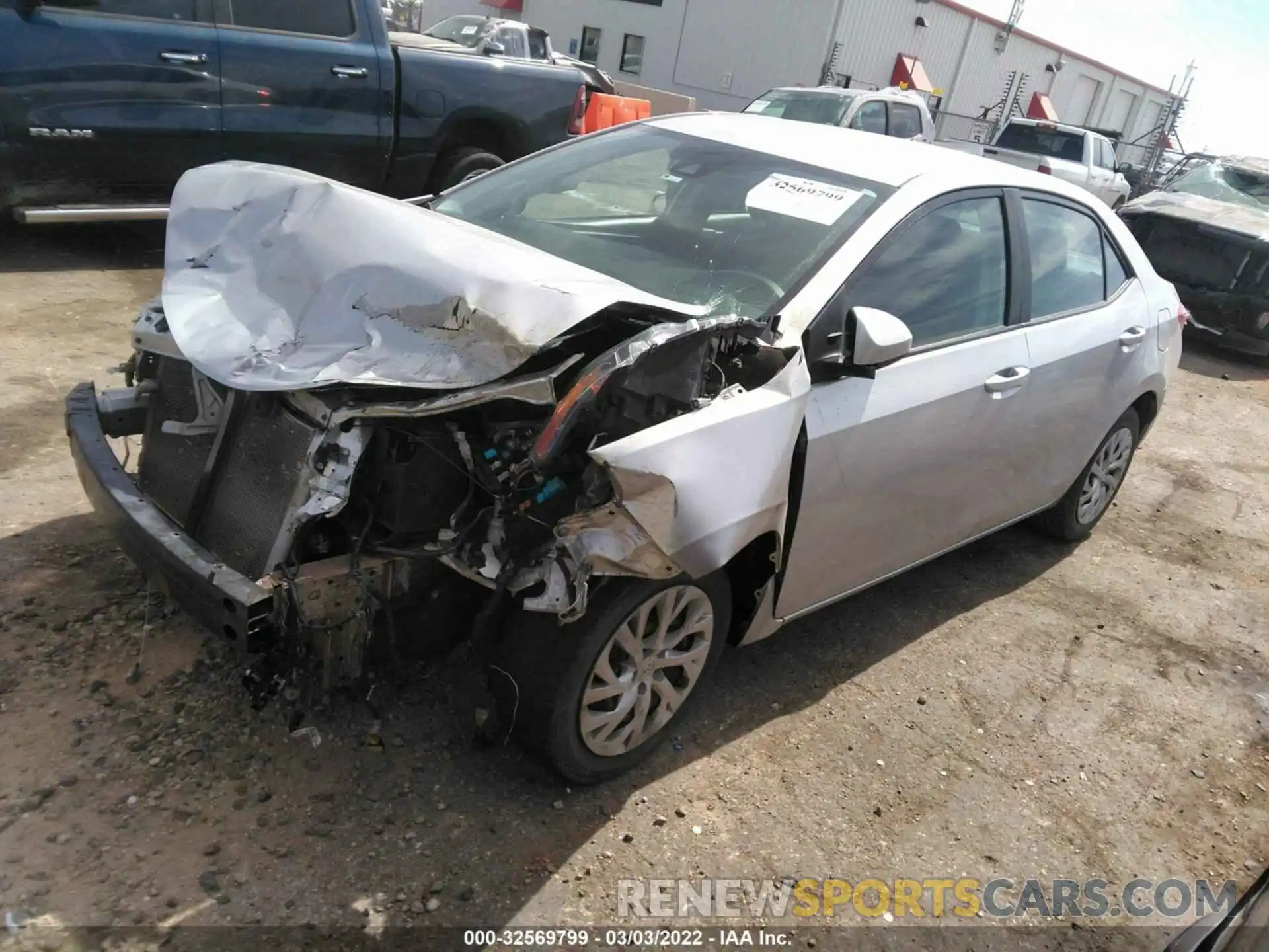 2 Photograph of a damaged car 5YFBURHE6KP934609 TOYOTA COROLLA 2019