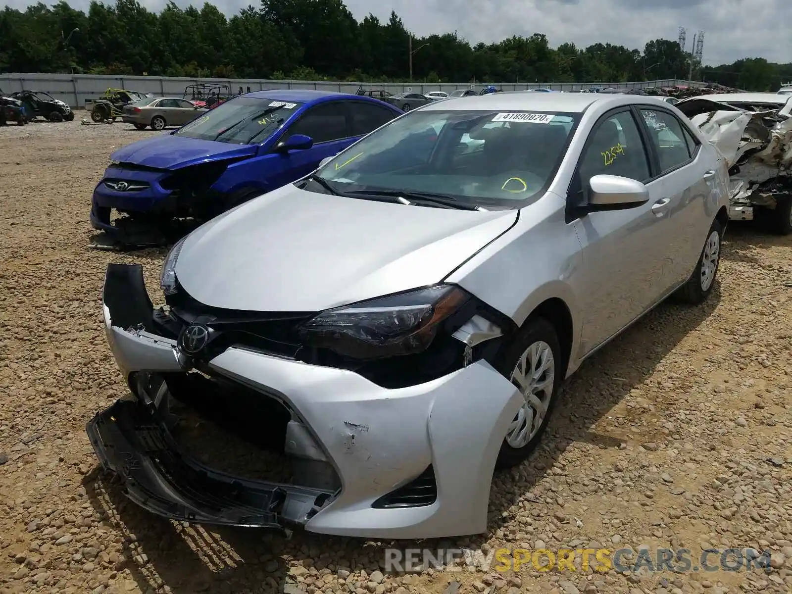 2 Photograph of a damaged car 5YFBURHE6KP935260 TOYOTA COROLLA 2019