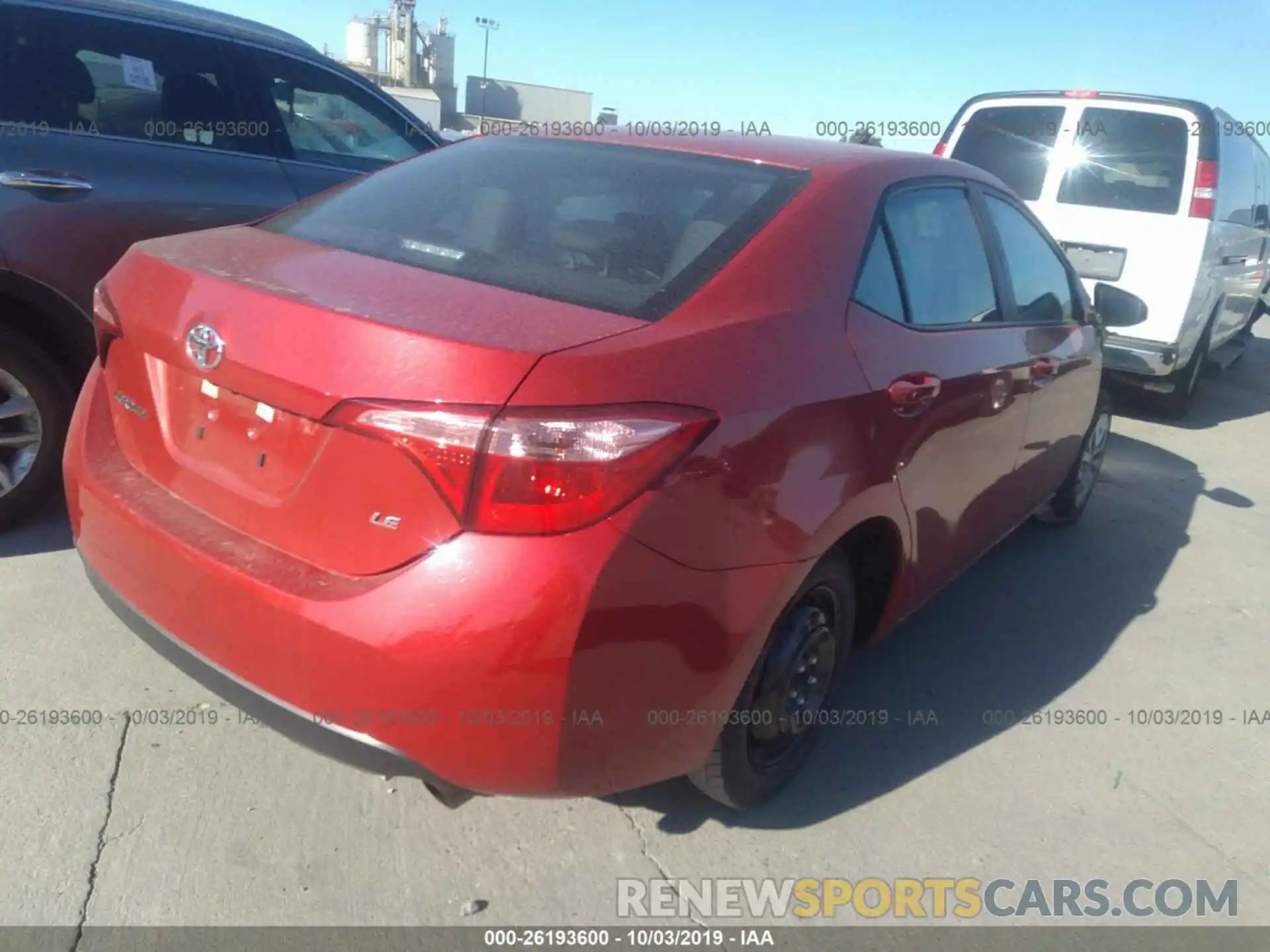 4 Photograph of a damaged car 5YFBURHE6KP935369 TOYOTA COROLLA 2019