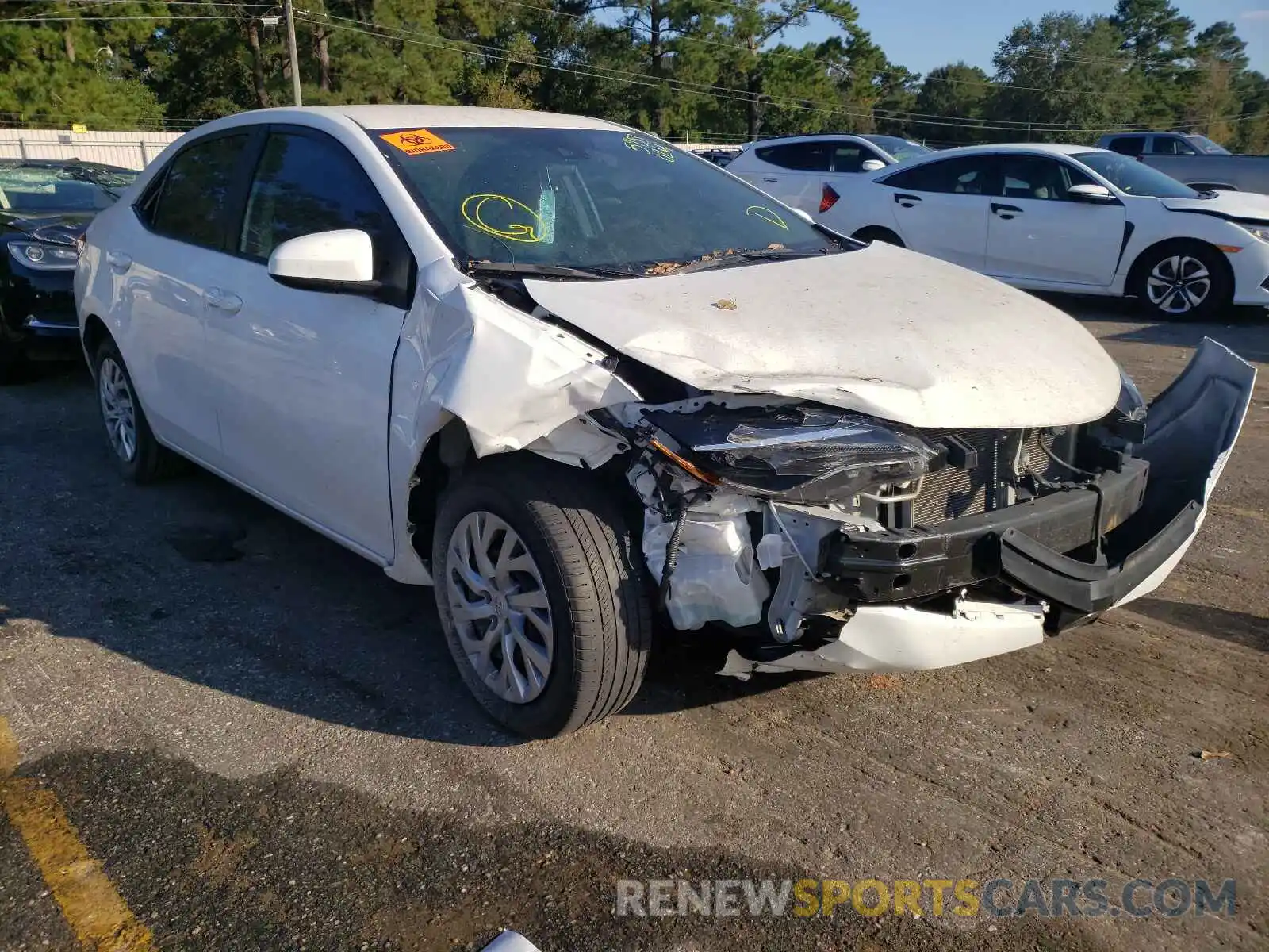 1 Photograph of a damaged car 5YFBURHE6KP935694 TOYOTA COROLLA 2019