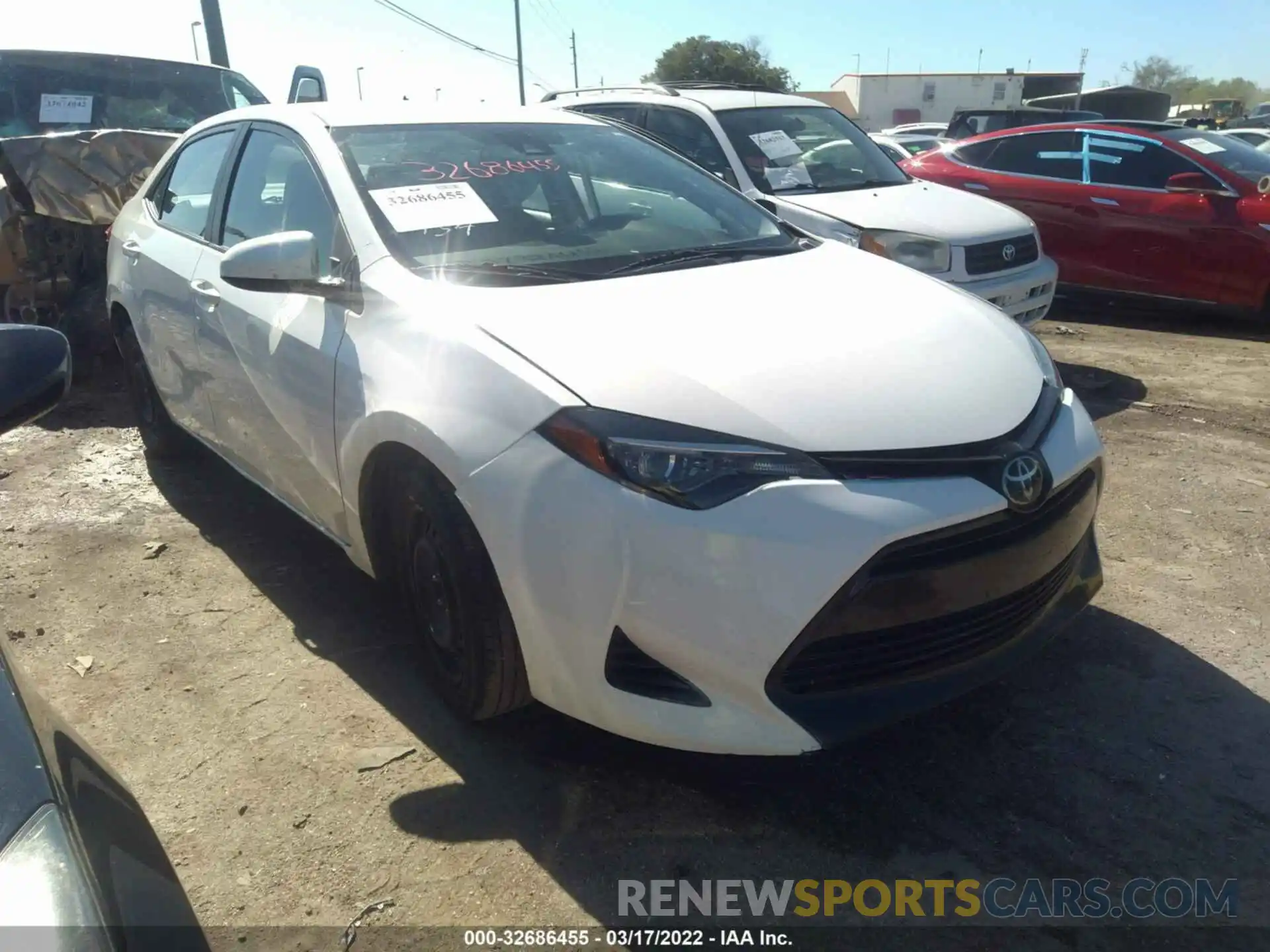 1 Photograph of a damaged car 5YFBURHE6KP937316 TOYOTA COROLLA 2019