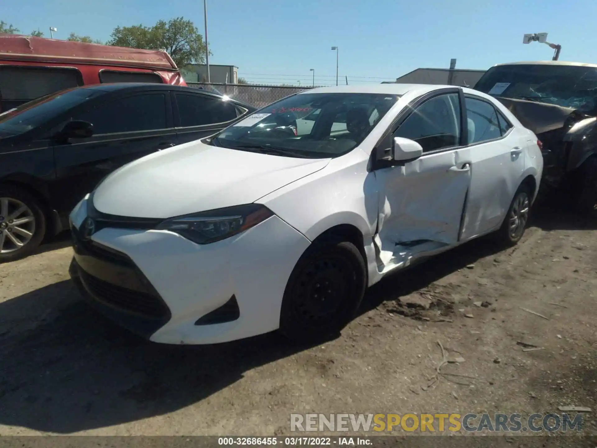 2 Photograph of a damaged car 5YFBURHE6KP937316 TOYOTA COROLLA 2019