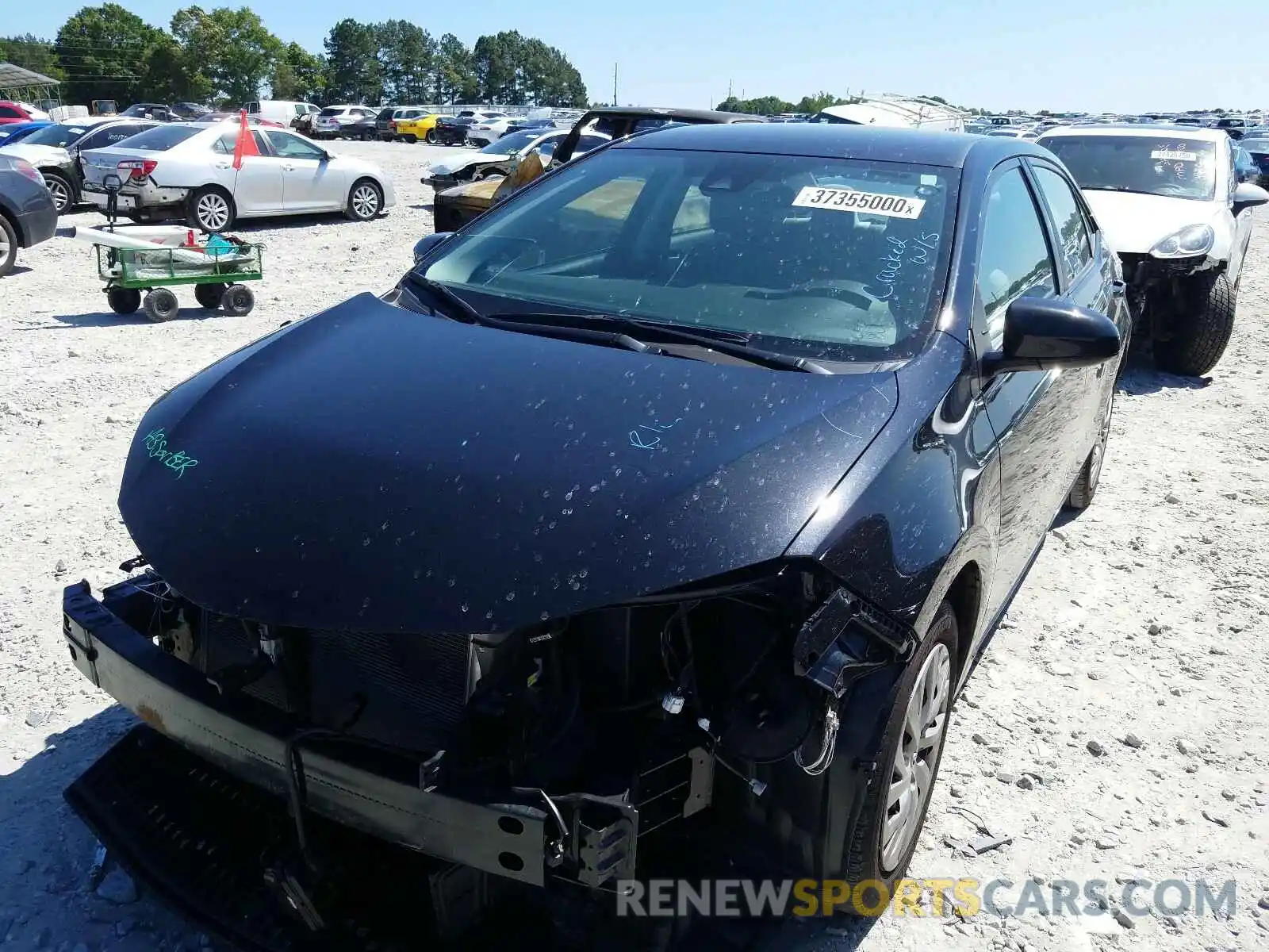 2 Photograph of a damaged car 5YFBURHE6KP938448 TOYOTA COROLLA 2019