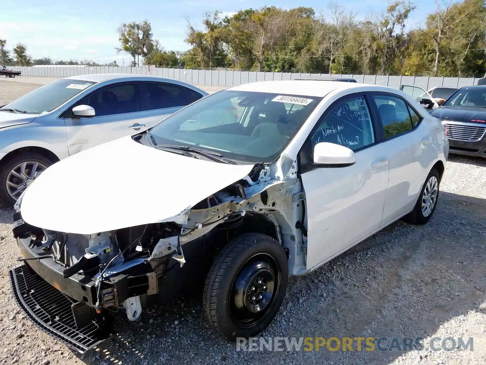 2 Photograph of a damaged car 5YFBURHE6KP938868 TOYOTA COROLLA 2019