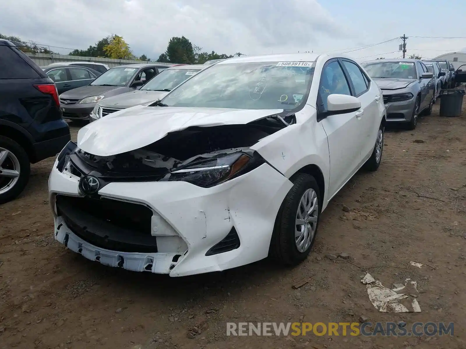 2 Photograph of a damaged car 5YFBURHE6KP939308 TOYOTA COROLLA 2019