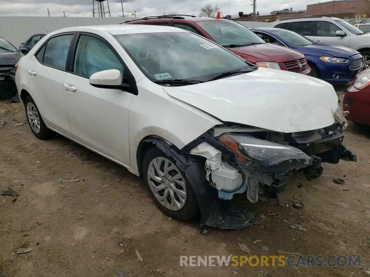 1 Photograph of a damaged car 5YFBURHE6KP940281 TOYOTA COROLLA 2019