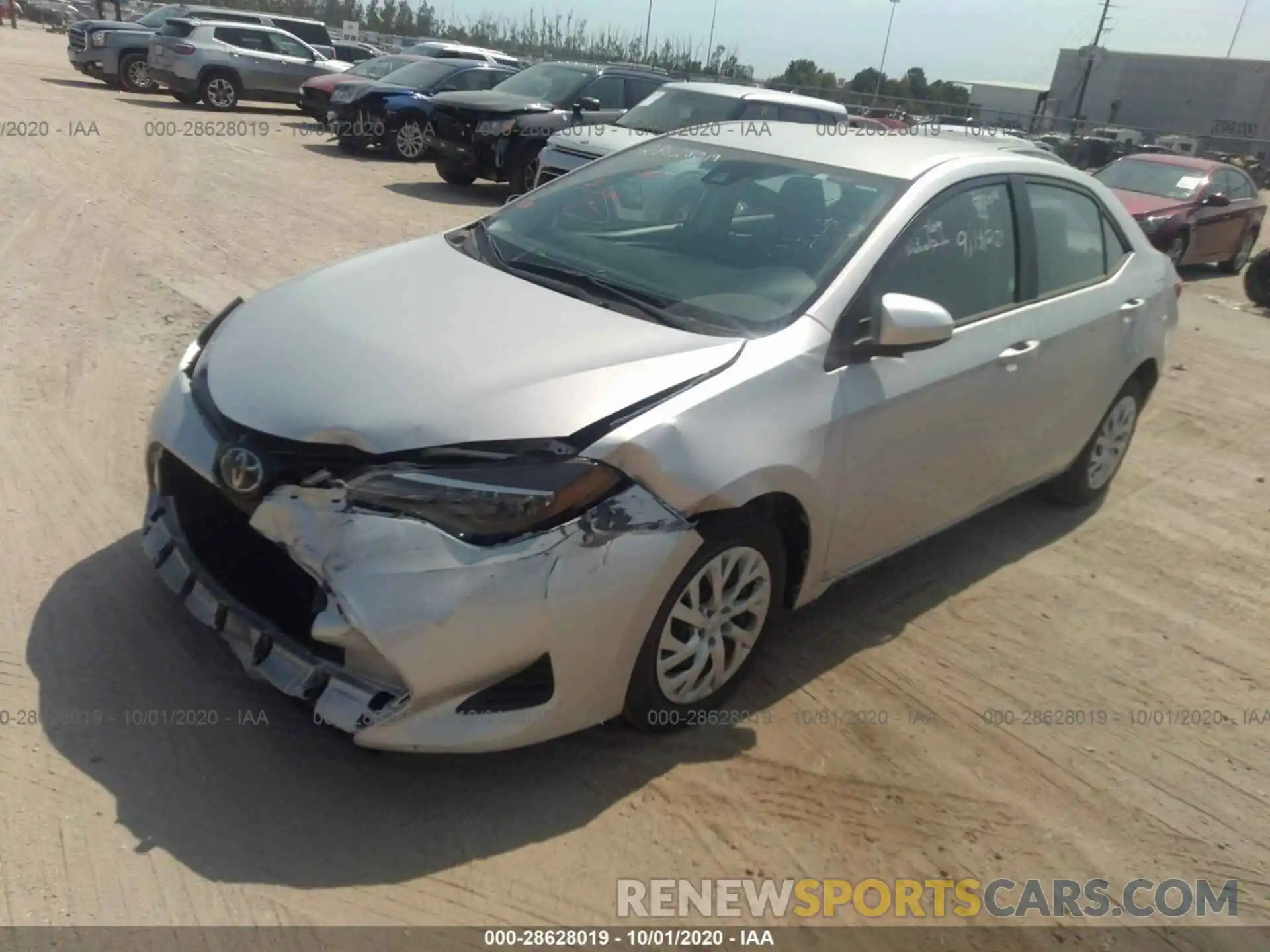 2 Photograph of a damaged car 5YFBURHE6KP940426 TOYOTA COROLLA 2019