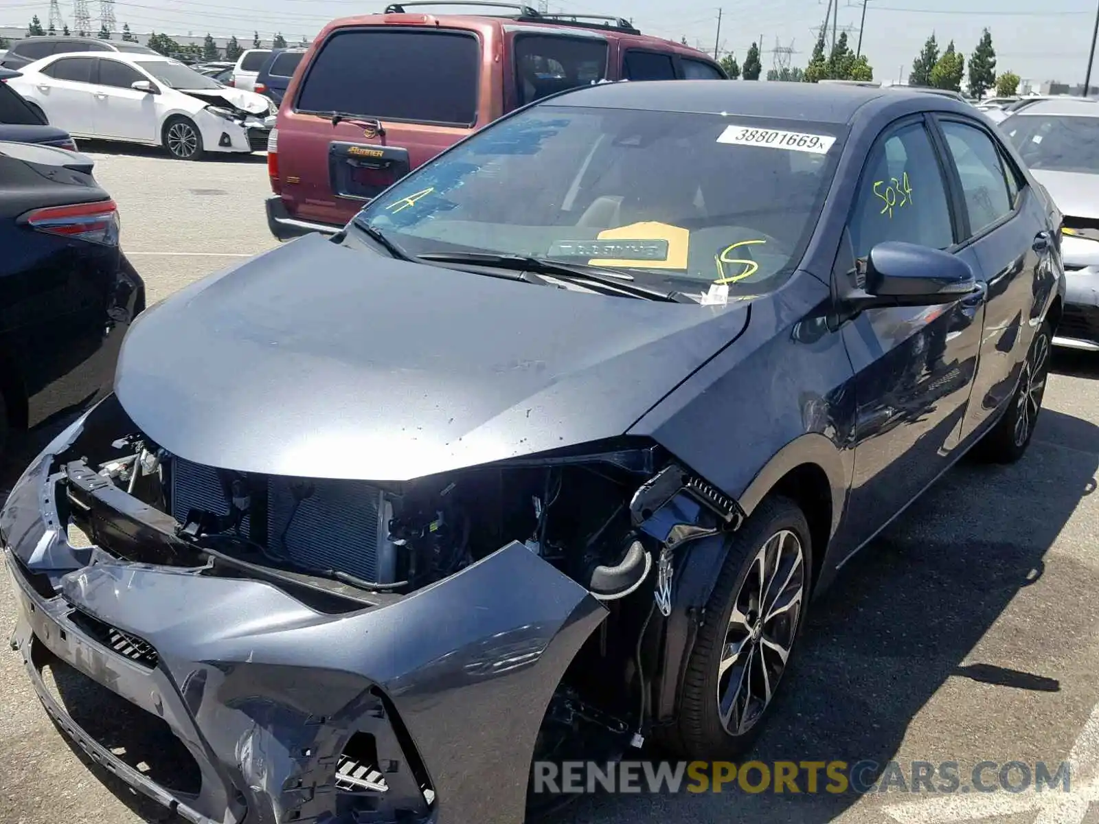 2 Photograph of a damaged car 5YFBURHE6KP941480 TOYOTA COROLLA 2019