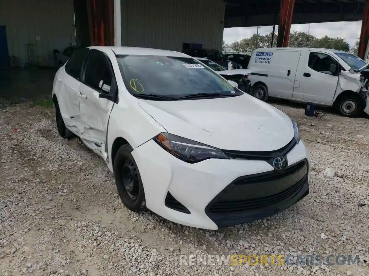 1 Photograph of a damaged car 5YFBURHE6KP942452 TOYOTA COROLLA 2019