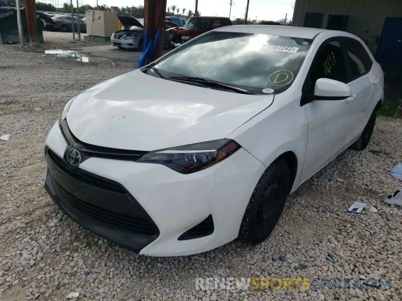 2 Photograph of a damaged car 5YFBURHE6KP942452 TOYOTA COROLLA 2019