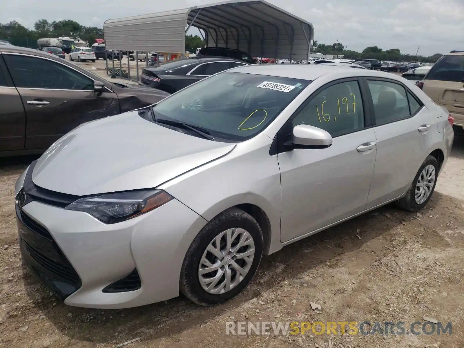 2 Photograph of a damaged car 5YFBURHE6KP942547 TOYOTA COROLLA 2019