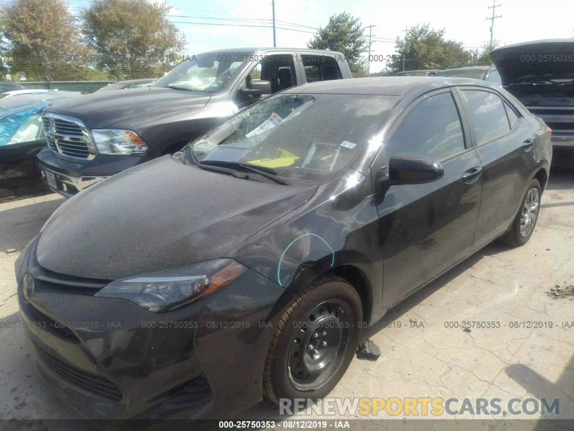 2 Photograph of a damaged car 5YFBURHE6KP942791 TOYOTA COROLLA 2019