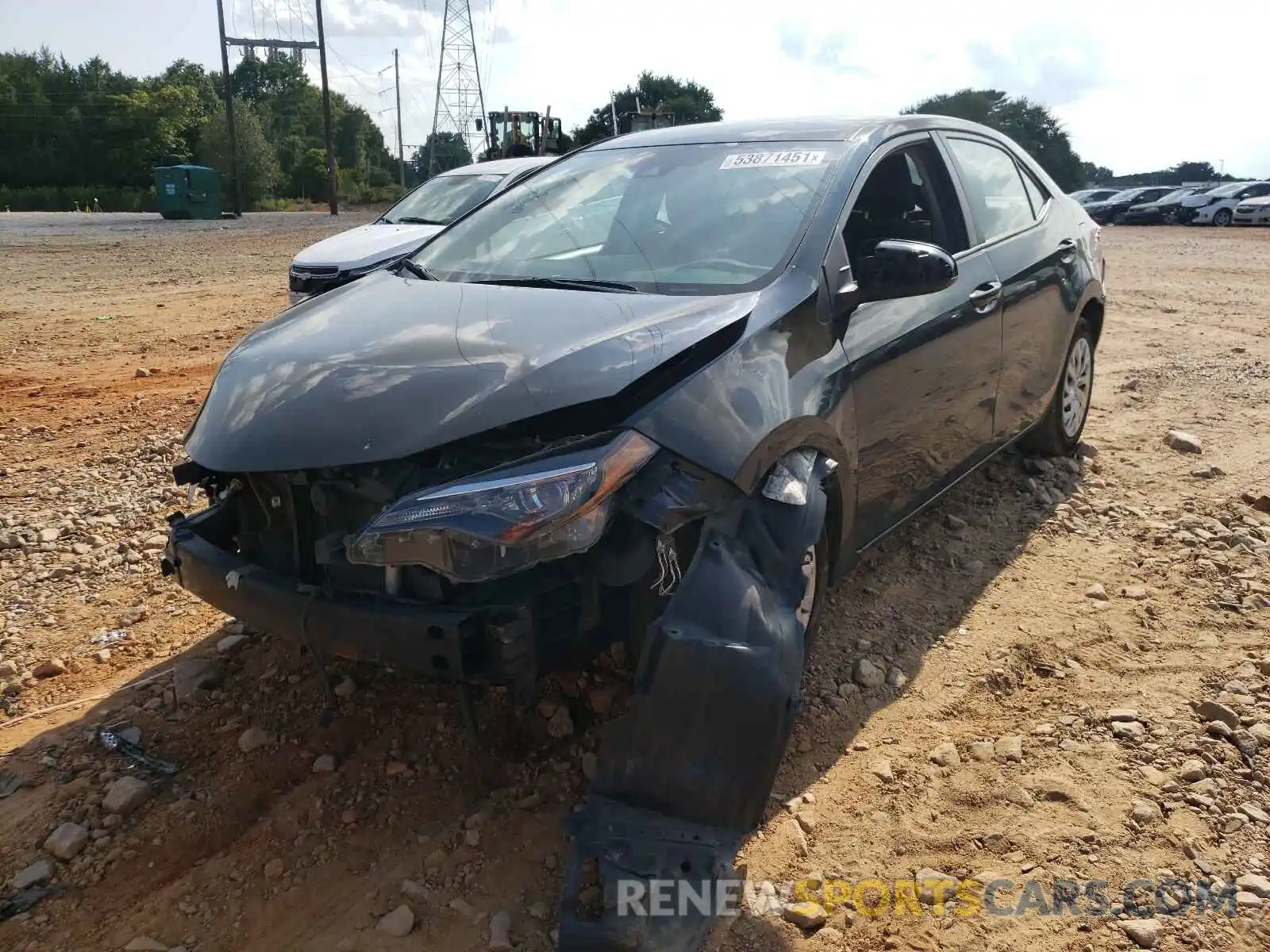 2 Photograph of a damaged car 5YFBURHE6KP942905 TOYOTA COROLLA 2019