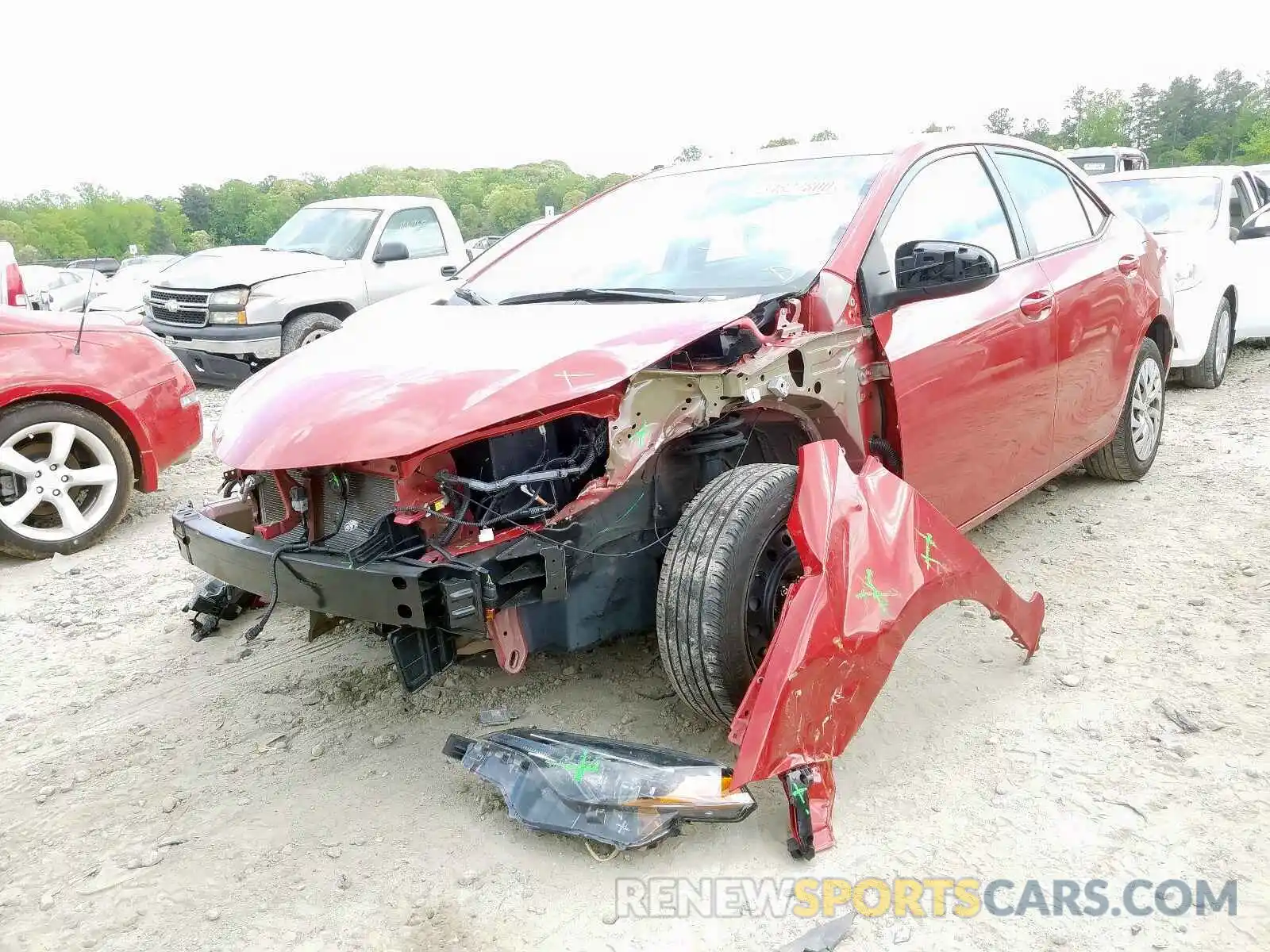 2 Photograph of a damaged car 5YFBURHE6KP943049 TOYOTA COROLLA 2019