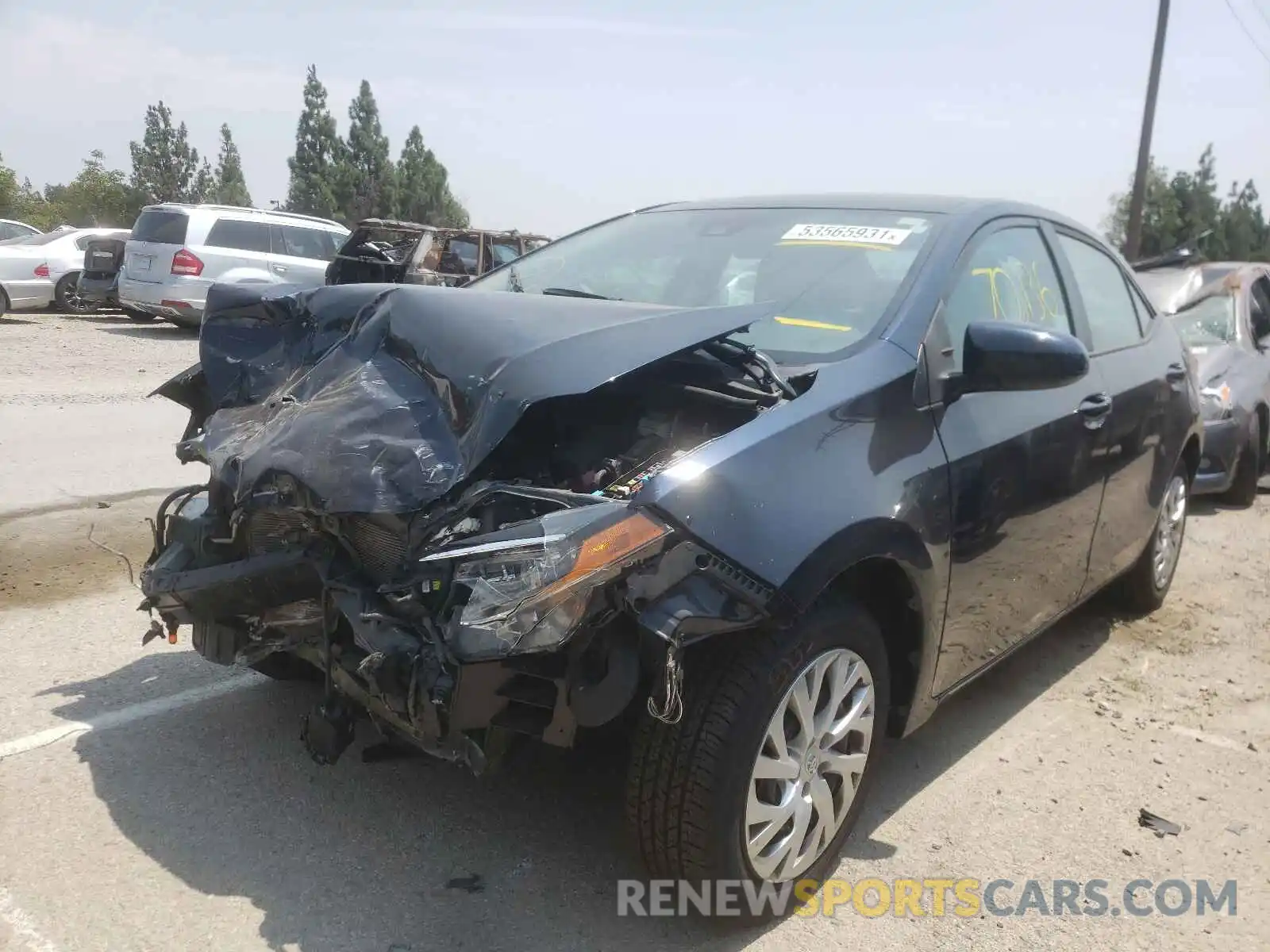 2 Photograph of a damaged car 5YFBURHE6KP943262 TOYOTA COROLLA 2019