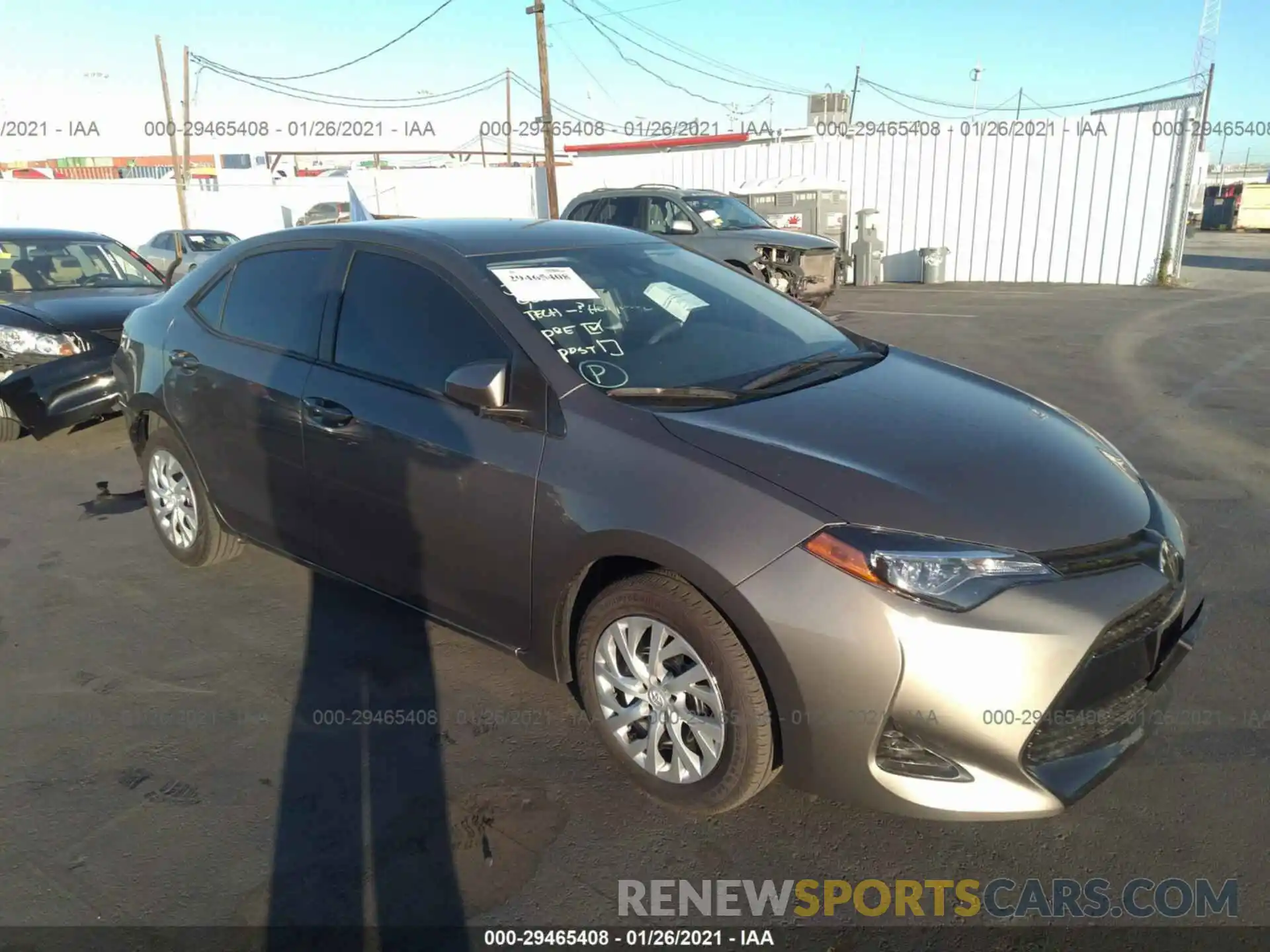 1 Photograph of a damaged car 5YFBURHE6KP943763 TOYOTA COROLLA 2019