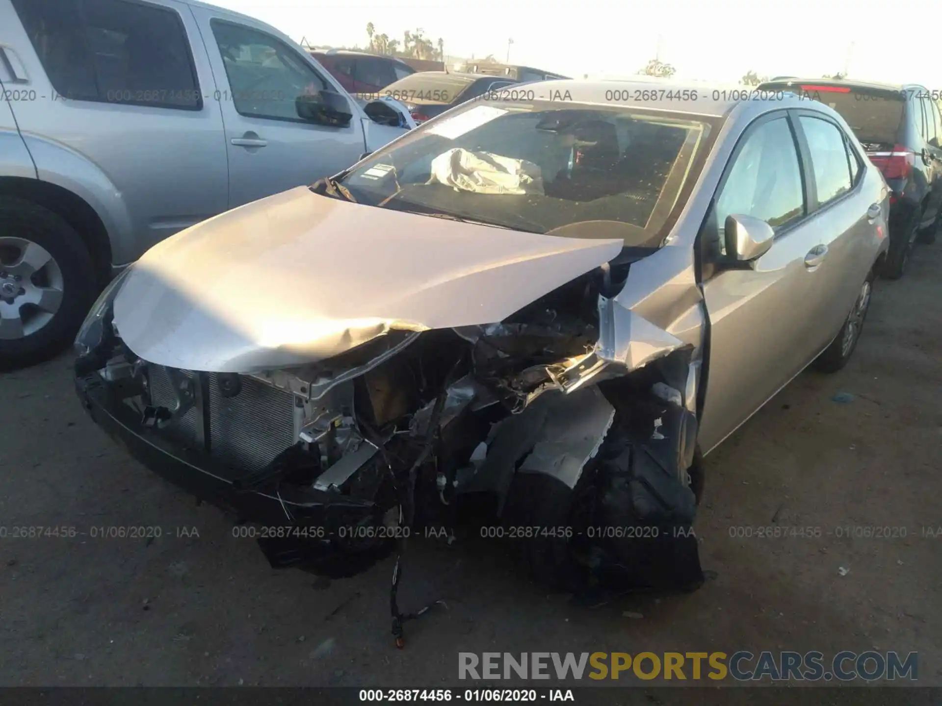 2 Photograph of a damaged car 5YFBURHE6KP944427 TOYOTA COROLLA 2019