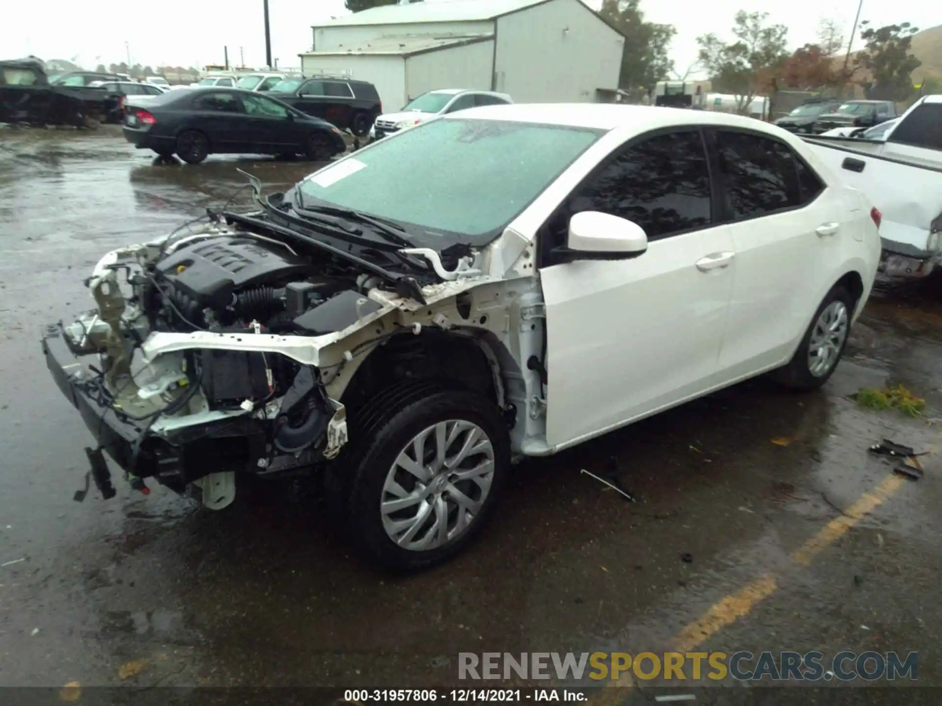 2 Photograph of a damaged car 5YFBURHE6KP945027 TOYOTA COROLLA 2019