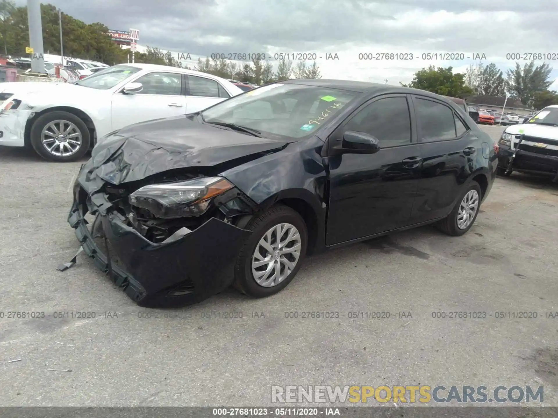 2 Photograph of a damaged car 5YFBURHE6KP946176 TOYOTA COROLLA 2019