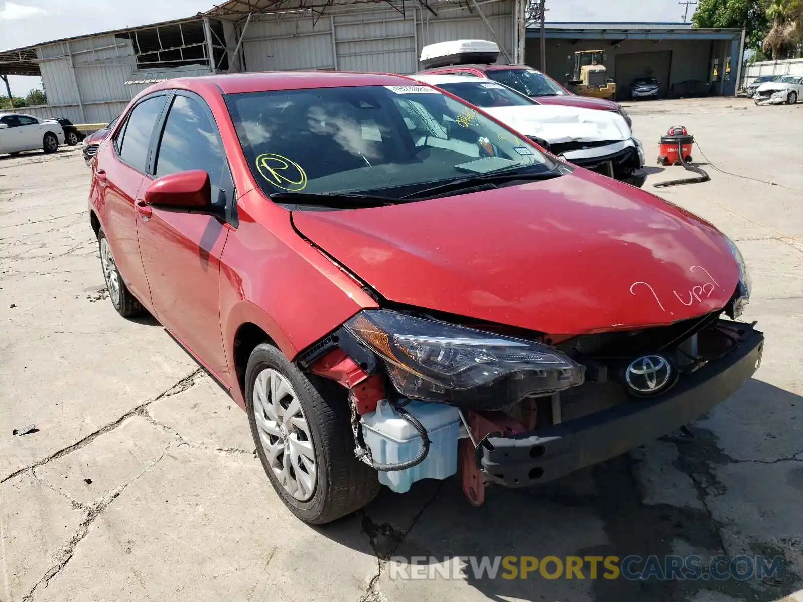 1 Photograph of a damaged car 5YFBURHE6KP946615 TOYOTA COROLLA 2019