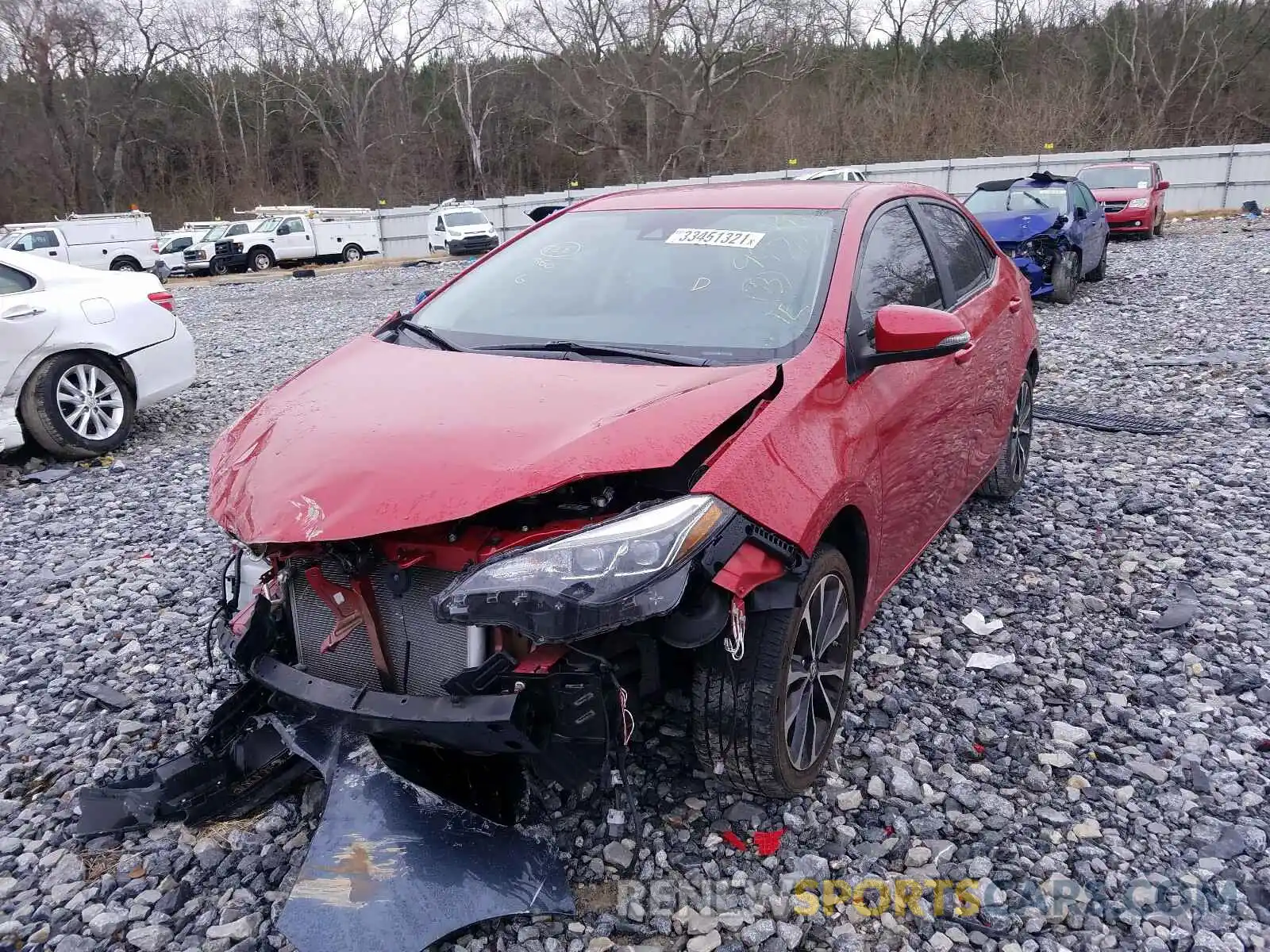 2 Photograph of a damaged car 5YFBURHE6KP947117 TOYOTA COROLLA 2019