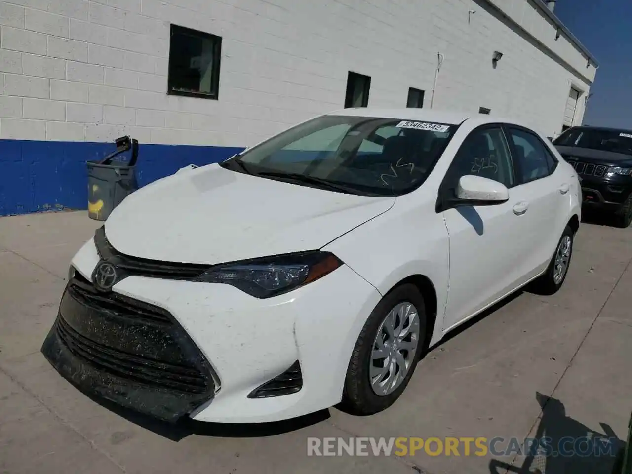 2 Photograph of a damaged car 5YFBURHE6KP947554 TOYOTA COROLLA 2019