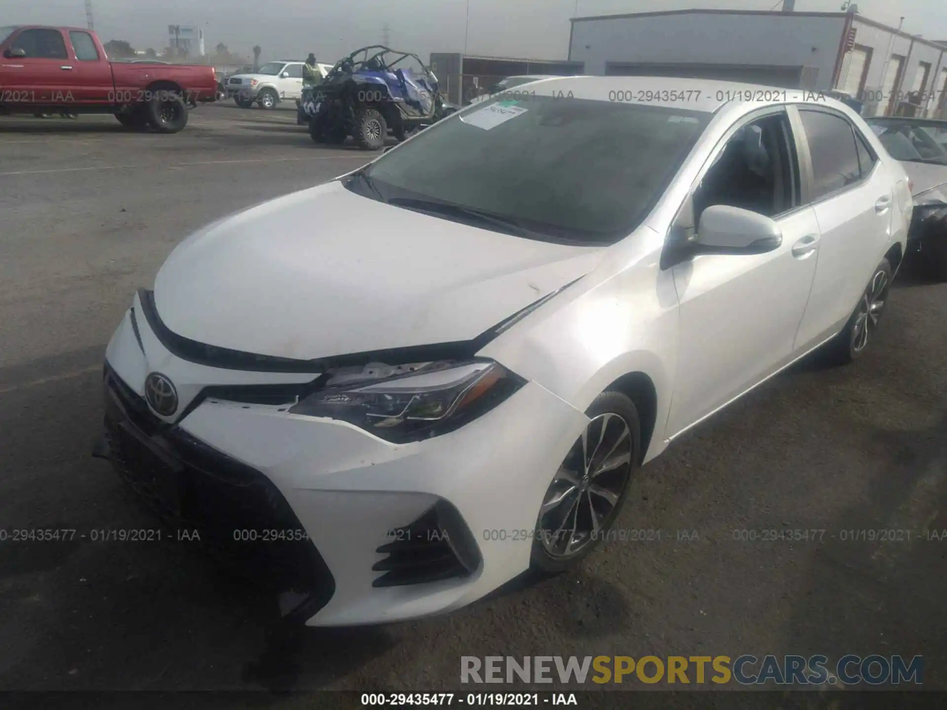 2 Photograph of a damaged car 5YFBURHE6KP949272 TOYOTA COROLLA 2019