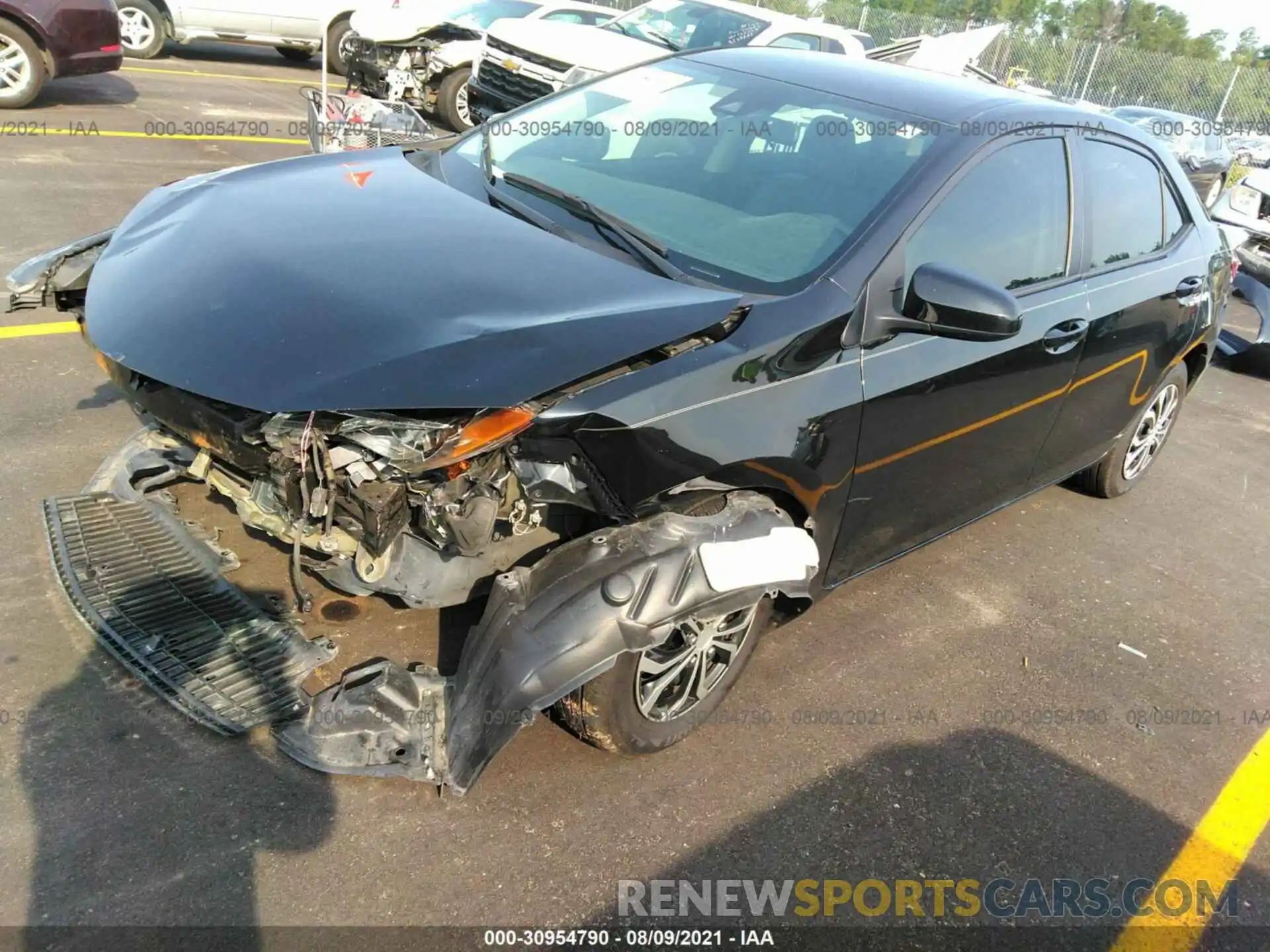 2 Photograph of a damaged car 5YFBURHE6KP949465 TOYOTA COROLLA 2019