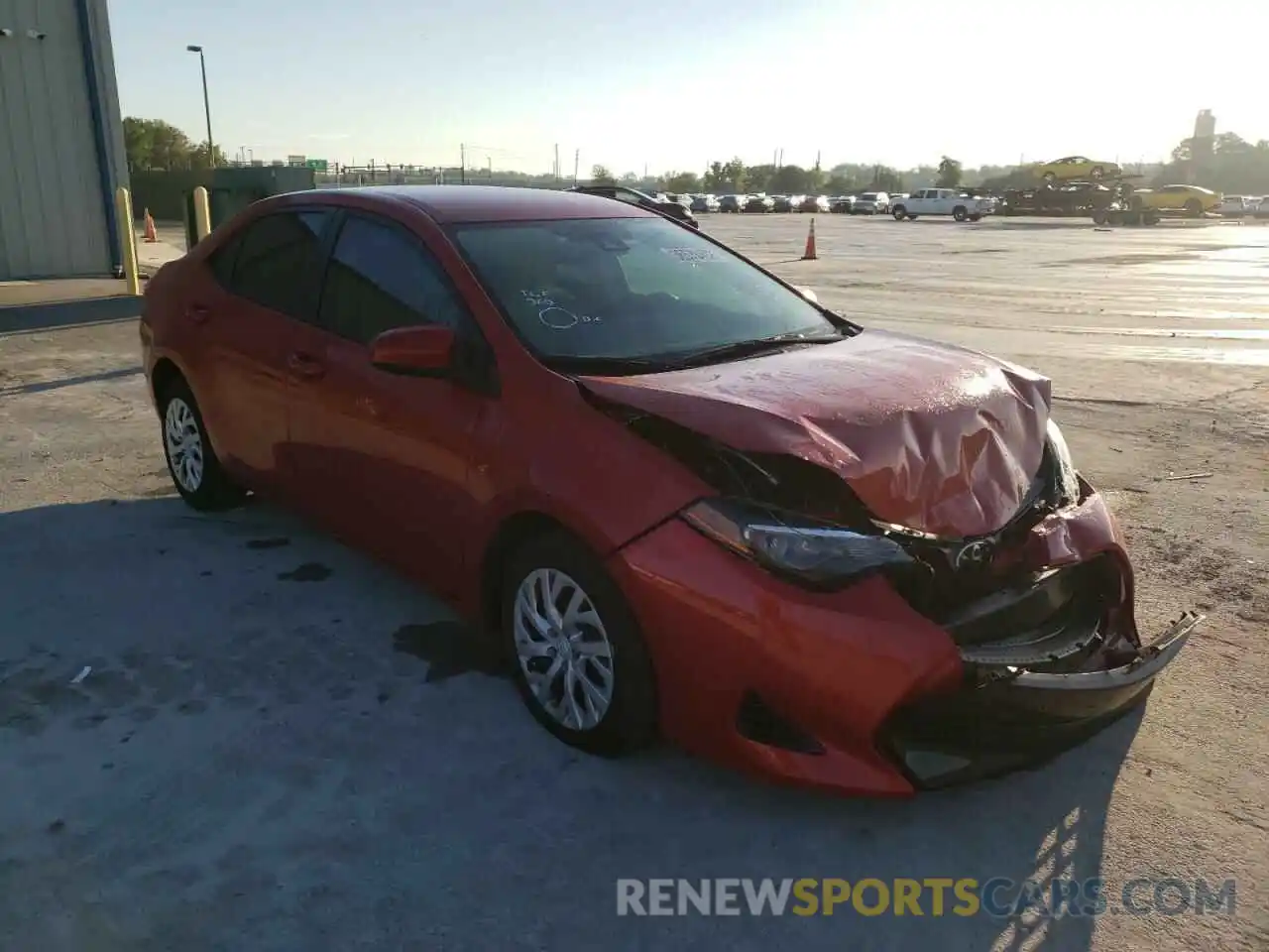 1 Photograph of a damaged car 5YFBURHE7KP857457 TOYOTA COROLLA 2019