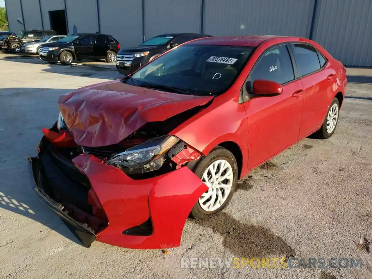 2 Photograph of a damaged car 5YFBURHE7KP857457 TOYOTA COROLLA 2019