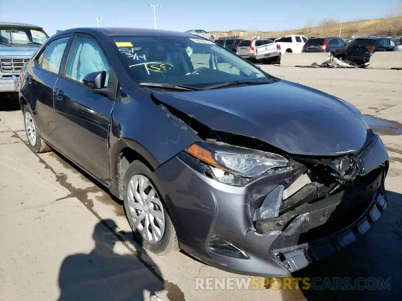 1 Photograph of a damaged car 5YFBURHE7KP857684 TOYOTA COROLLA 2019