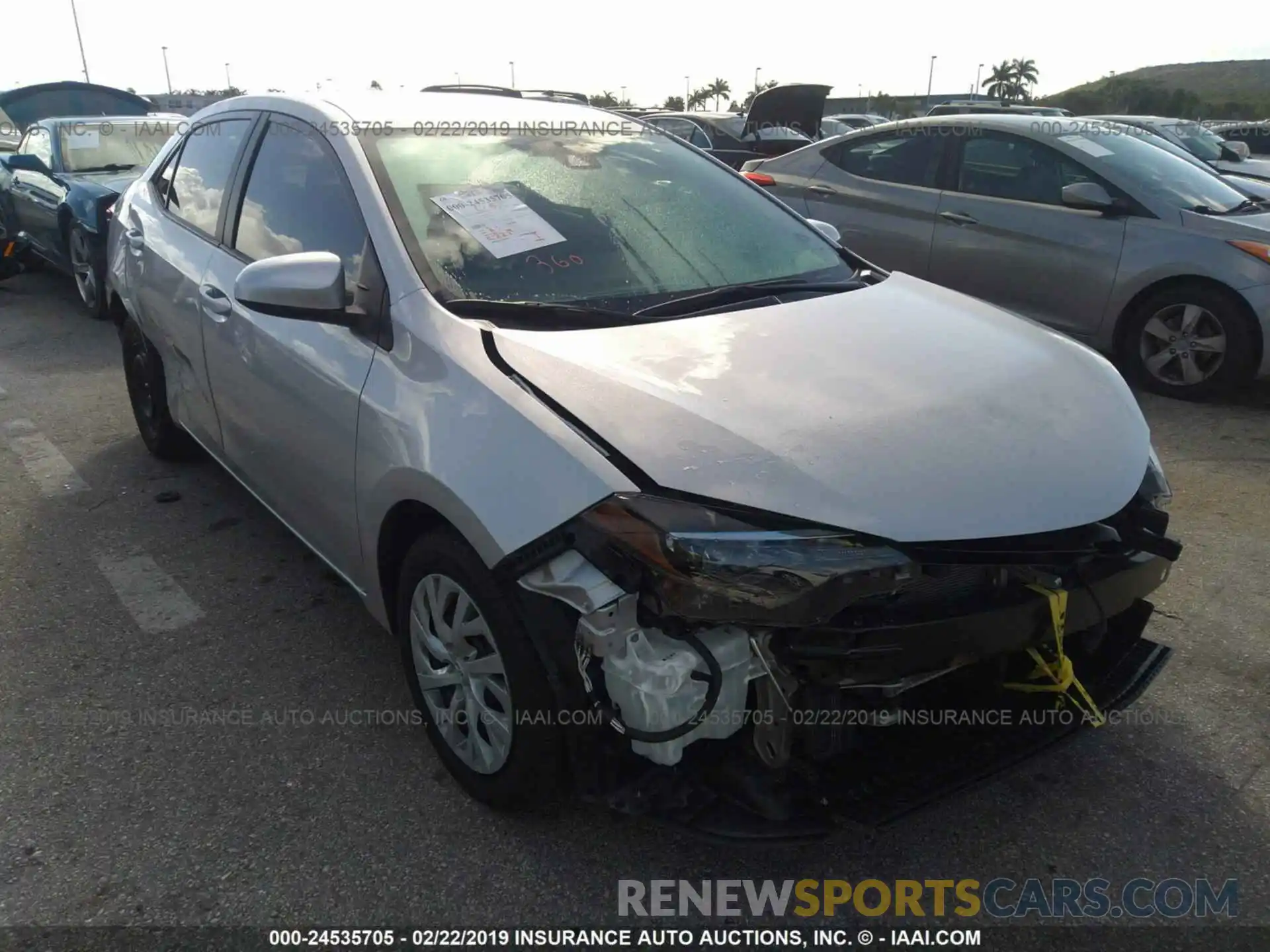 1 Photograph of a damaged car 5YFBURHE7KP857930 TOYOTA COROLLA 2019