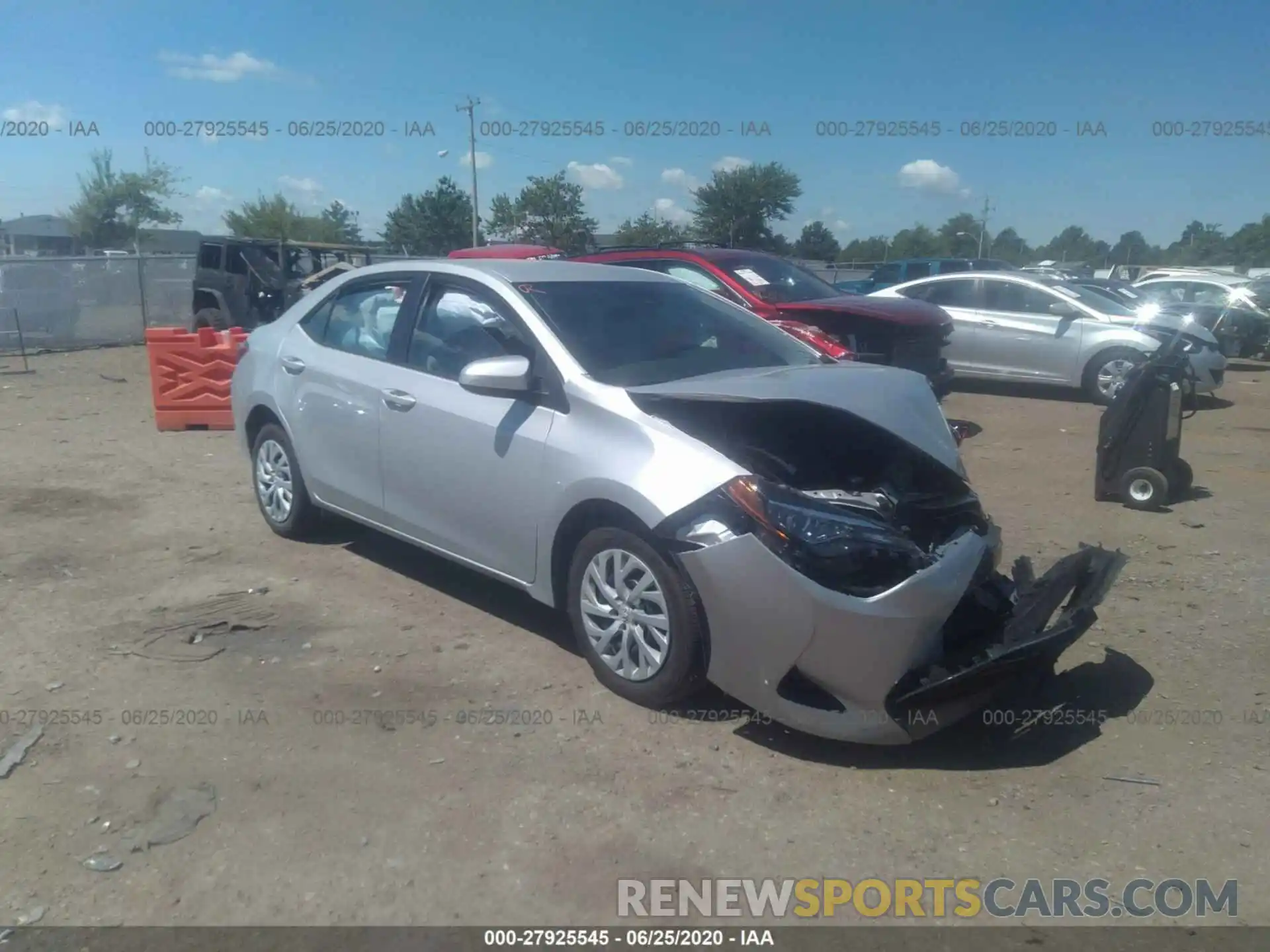 1 Photograph of a damaged car 5YFBURHE7KP858026 TOYOTA COROLLA 2019