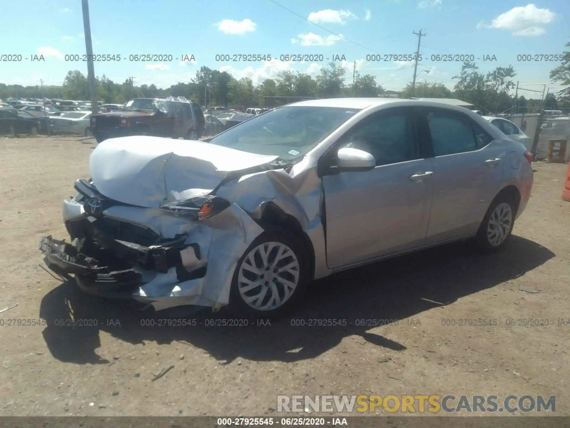 2 Photograph of a damaged car 5YFBURHE7KP858026 TOYOTA COROLLA 2019