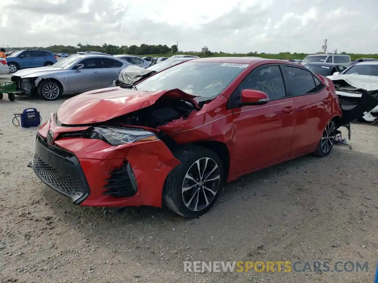 2 Photograph of a damaged car 5YFBURHE7KP858477 TOYOTA COROLLA 2019