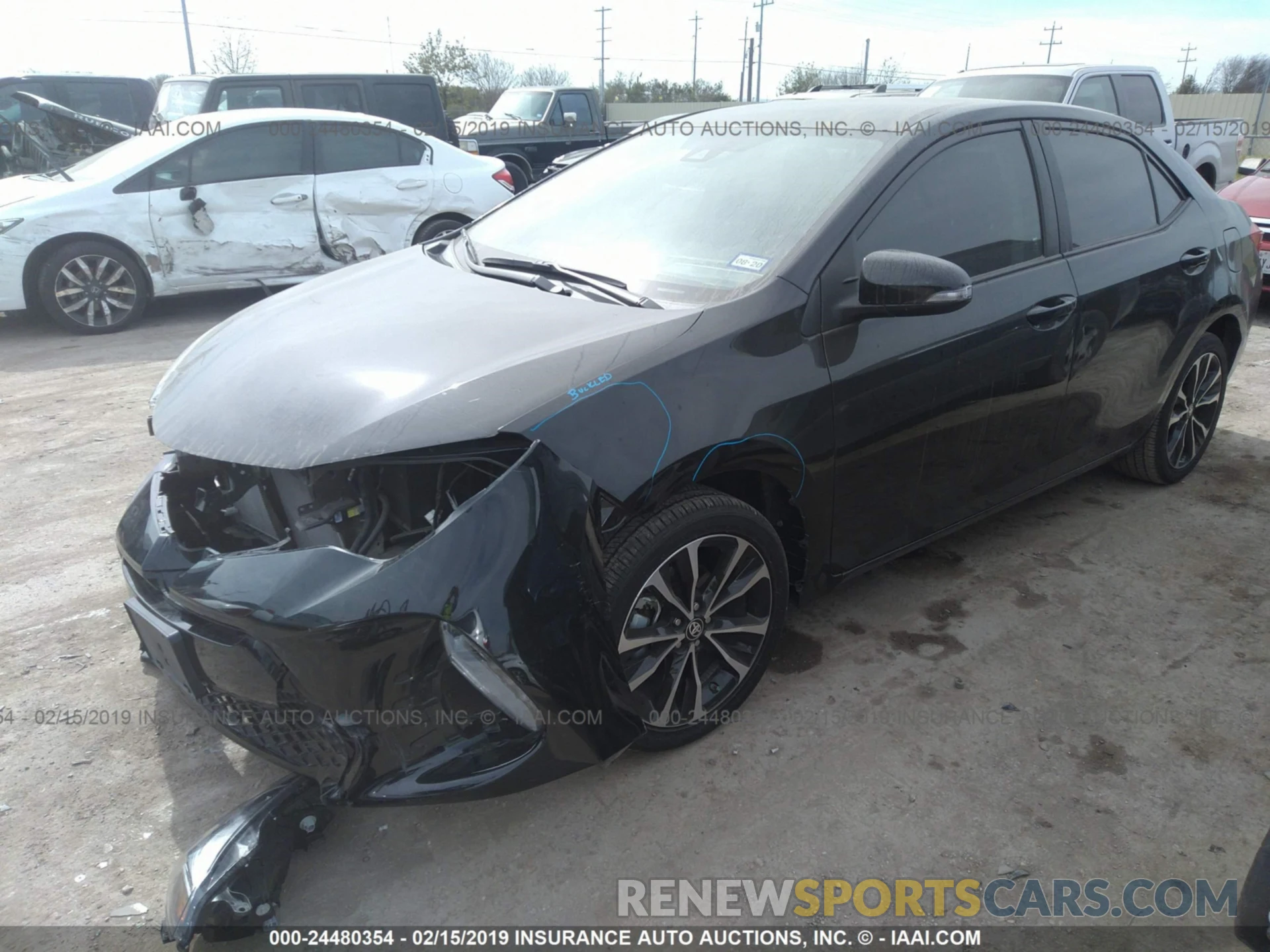 2 Photograph of a damaged car 5YFBURHE7KP858897 TOYOTA COROLLA 2019